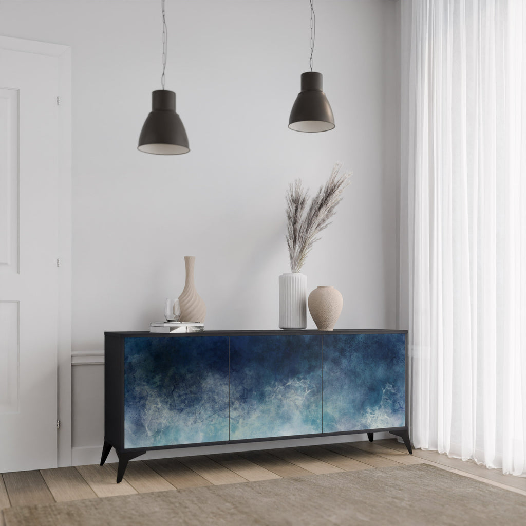 Buffet 3 portes CELESTIAL FALL en finition noire