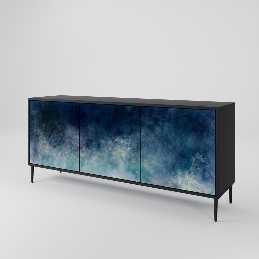 Buffet 3 portes CELESTIAL FALL en finition noire