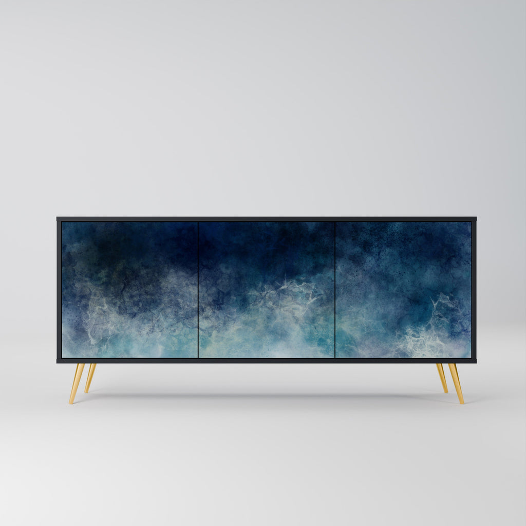 Buffet 3 portes CELESTIAL FALL en finition noire