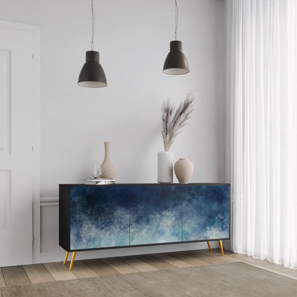 Buffet 3 portes CELESTIAL FALL en finition noire