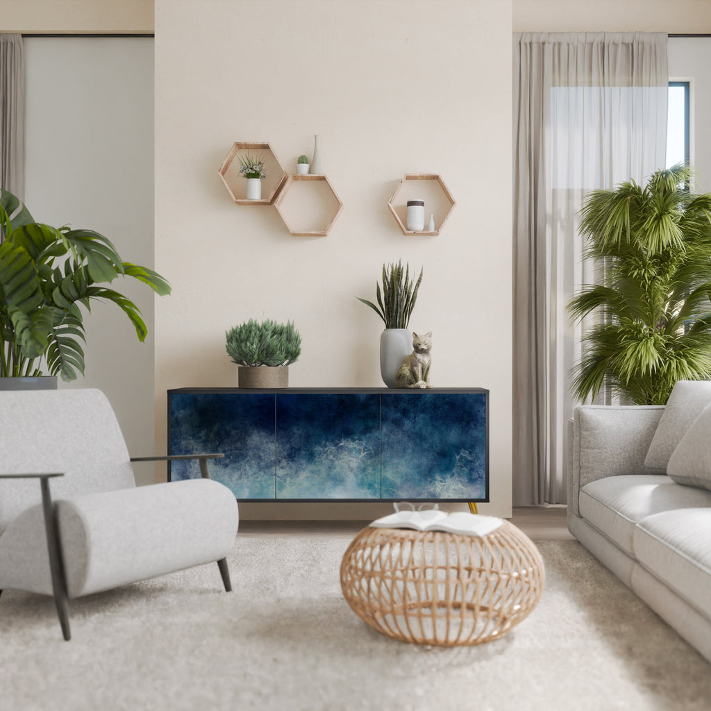 Buffet 3 portes CELESTIAL FALL en finition noire