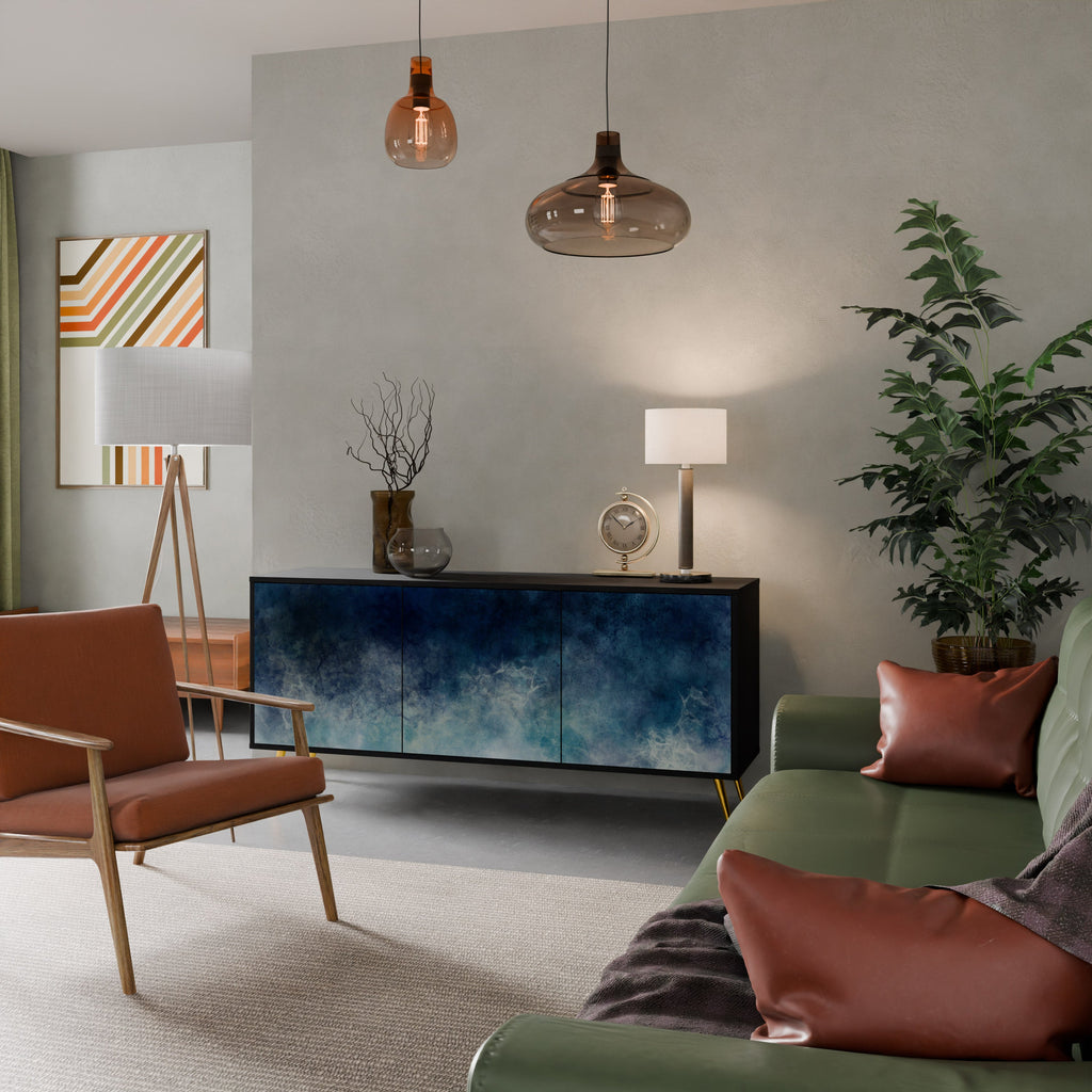 Buffet 3 portes CELESTIAL FALL en finition noire