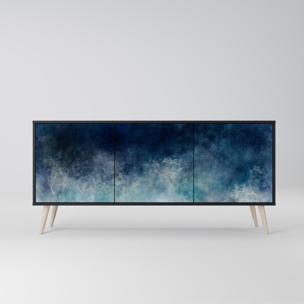 Buffet 3 portes CELESTIAL FALL en finition noire