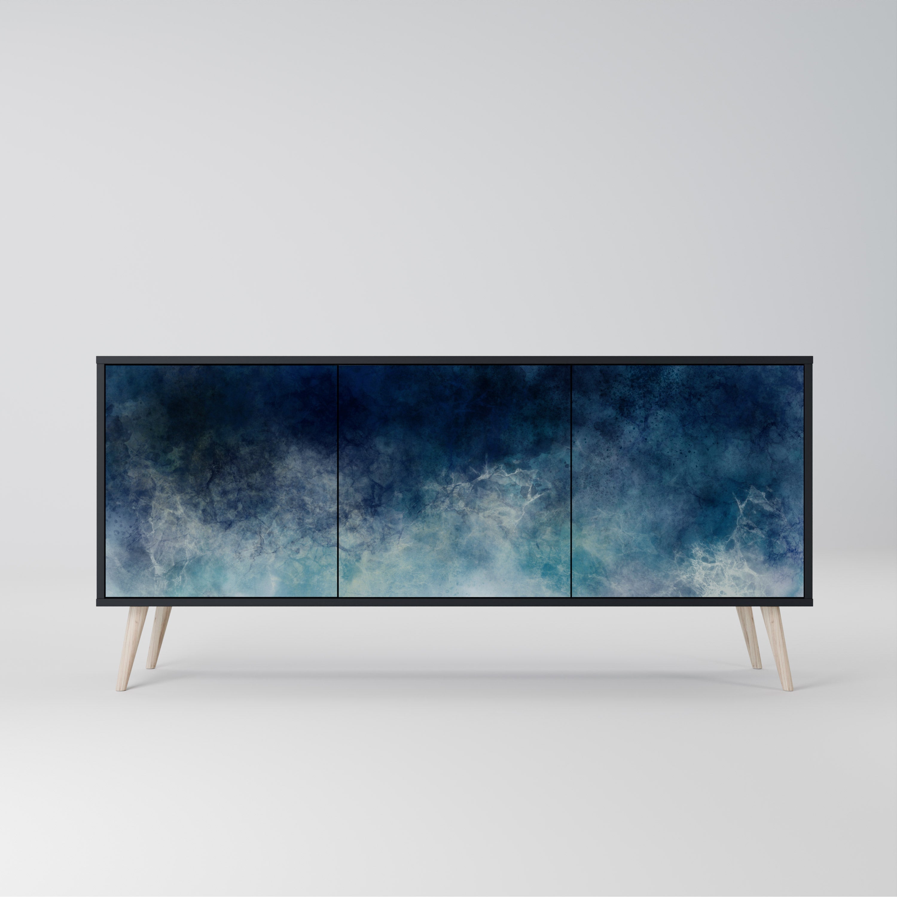 Buffet 3 portes CELESTIAL FALL en finition noire