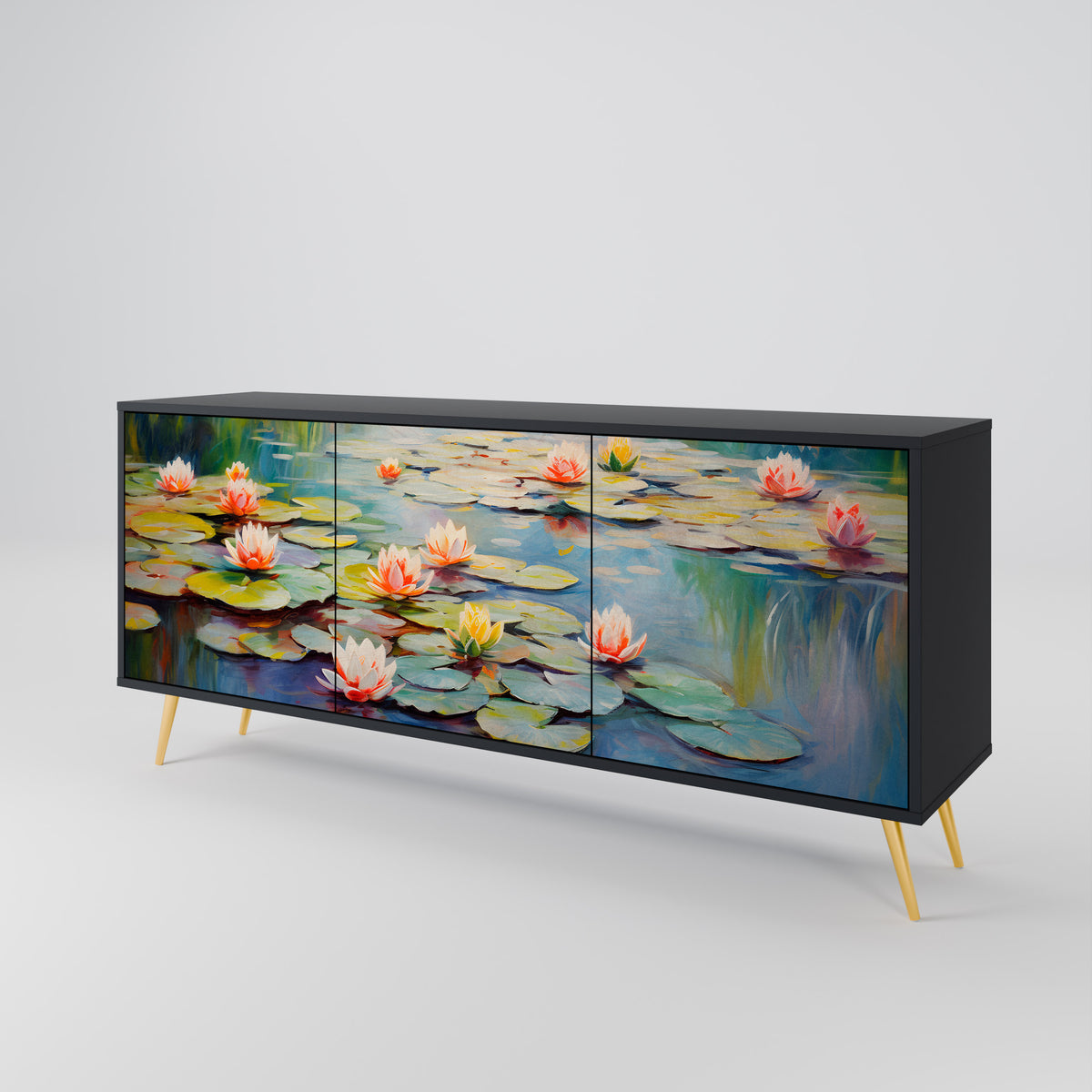 BLOOMING WATERS 3-Door Sideboard