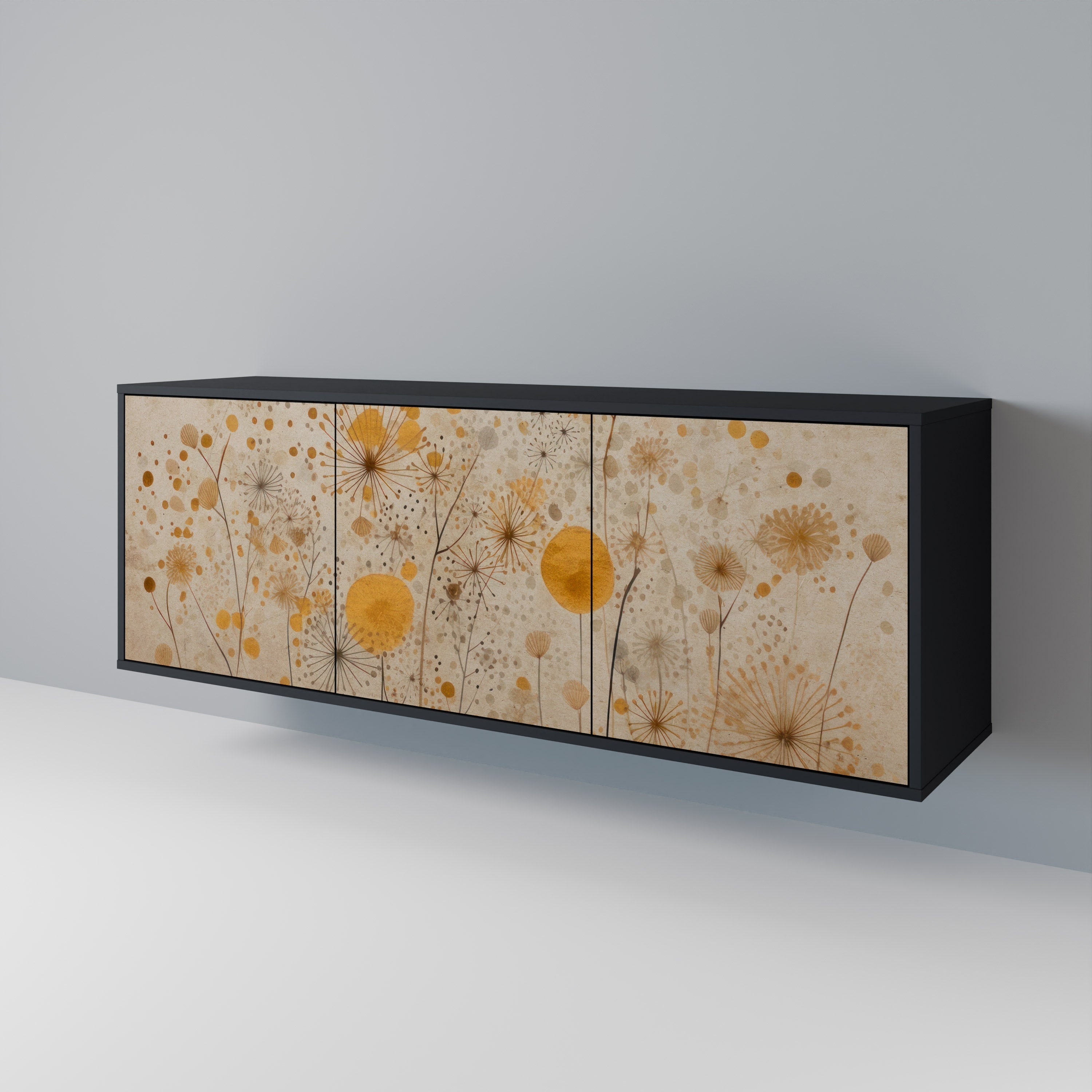 Buffet 3 portes MORNING GLADE en finition noire