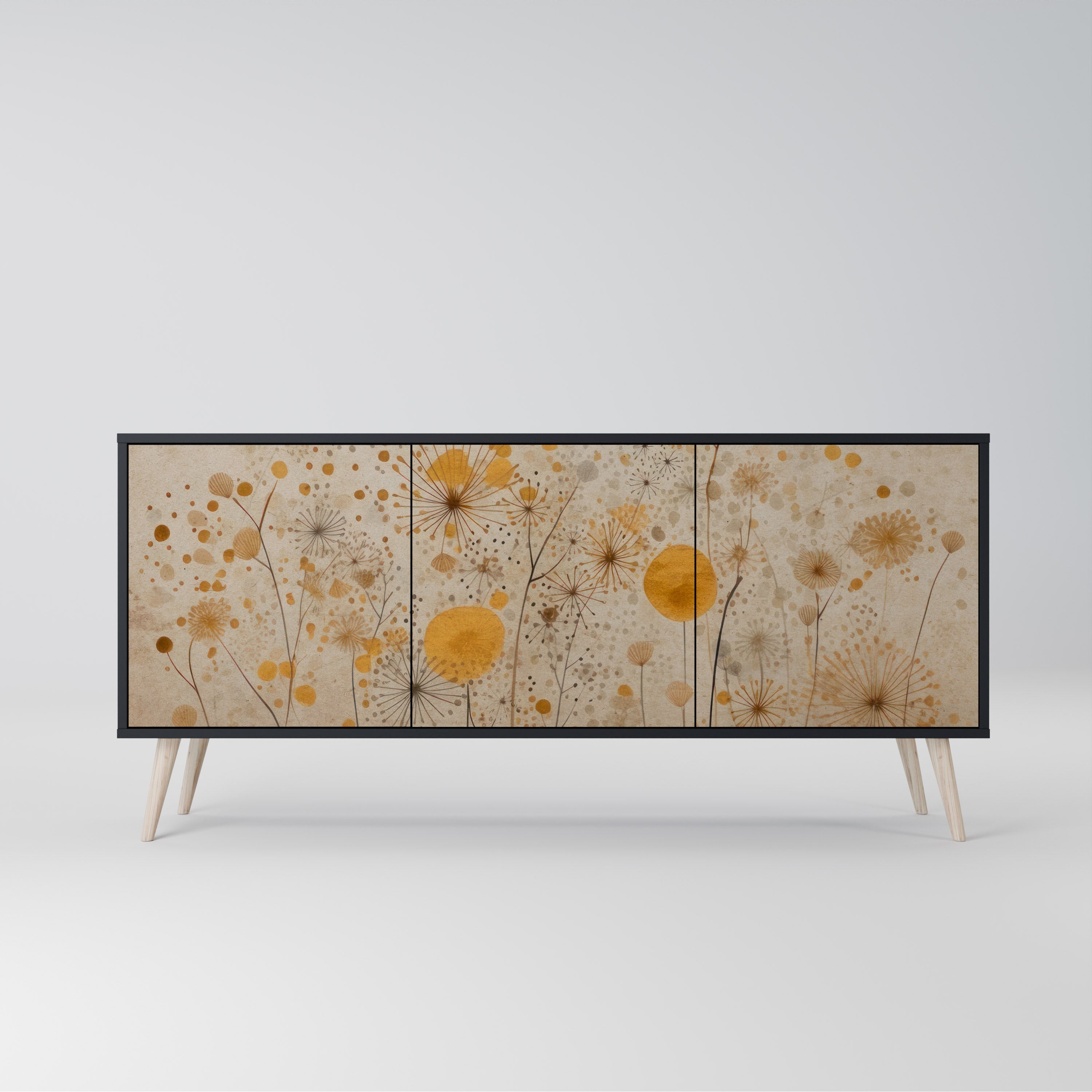 Buffet 3 portes MORNING GLADE en finition noire