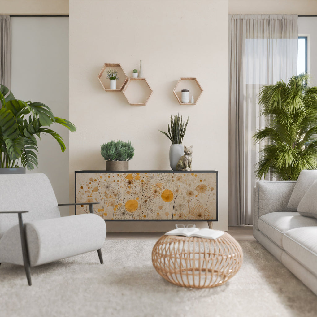 Buffet 3 portes MORNING GLADE en finition noire