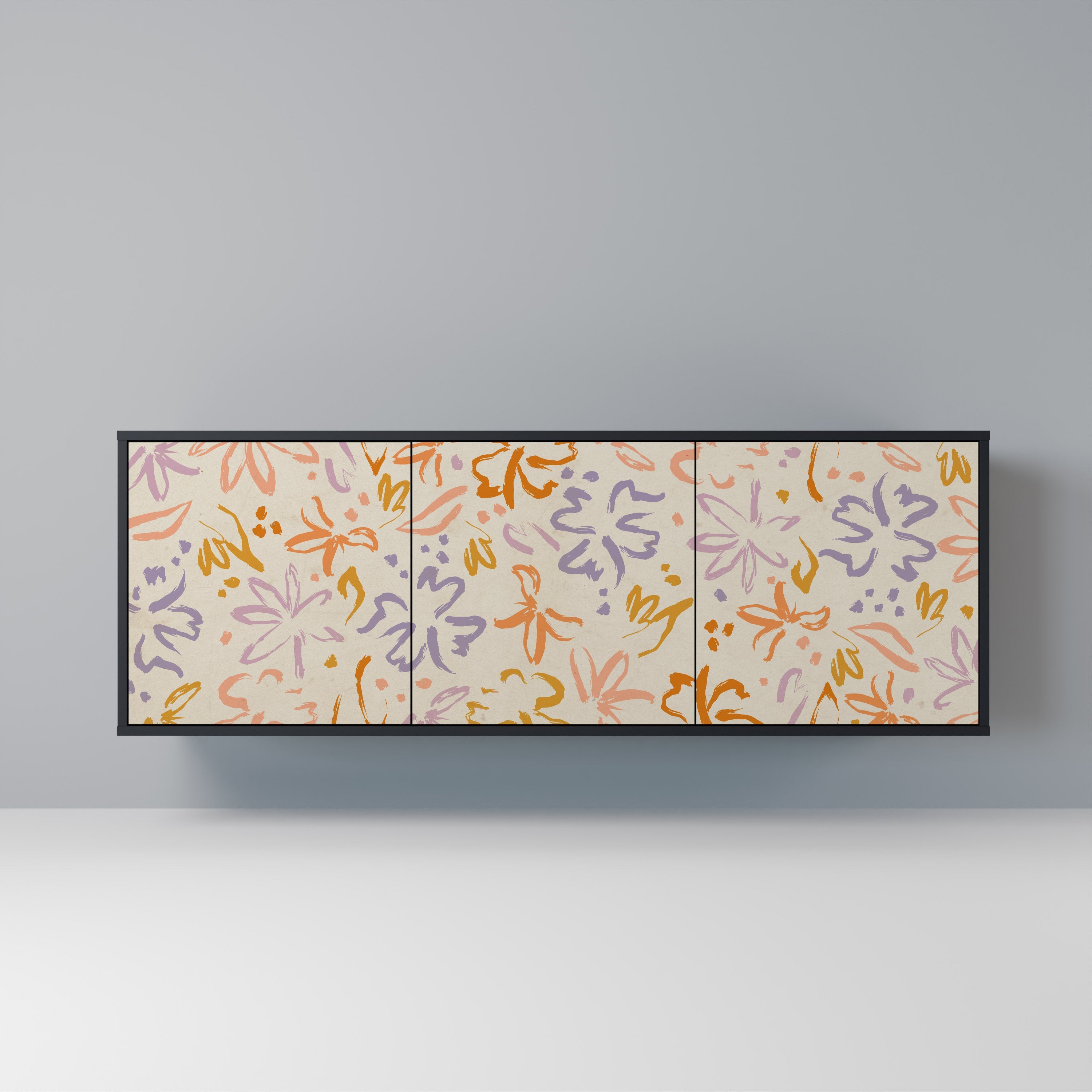 Buffet 3 portes SPRING WHIMSY finition noire