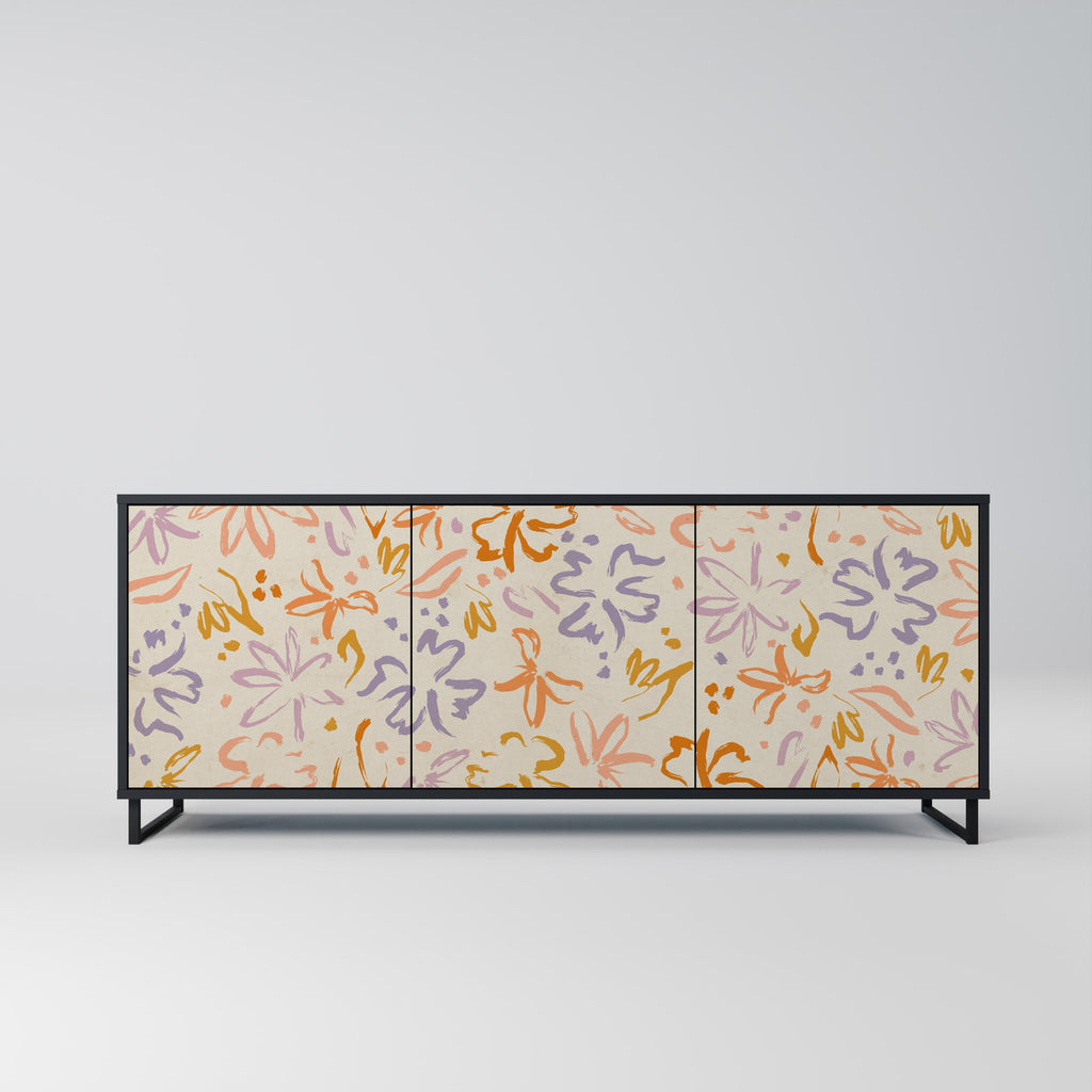 Buffet 3 portes SPRING WHIMSY finition noire