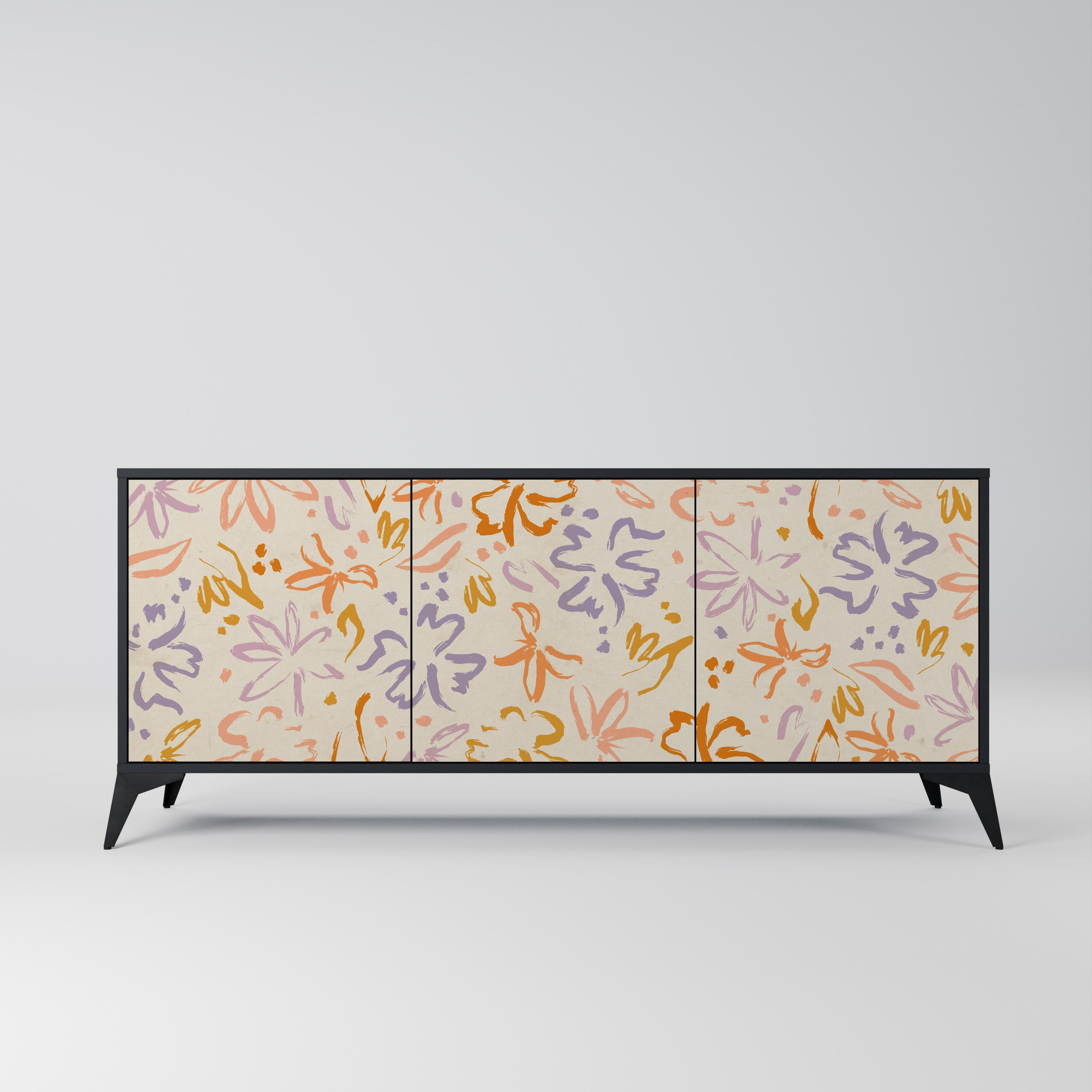 Buffet 3 portes SPRING WHIMSY finition noire