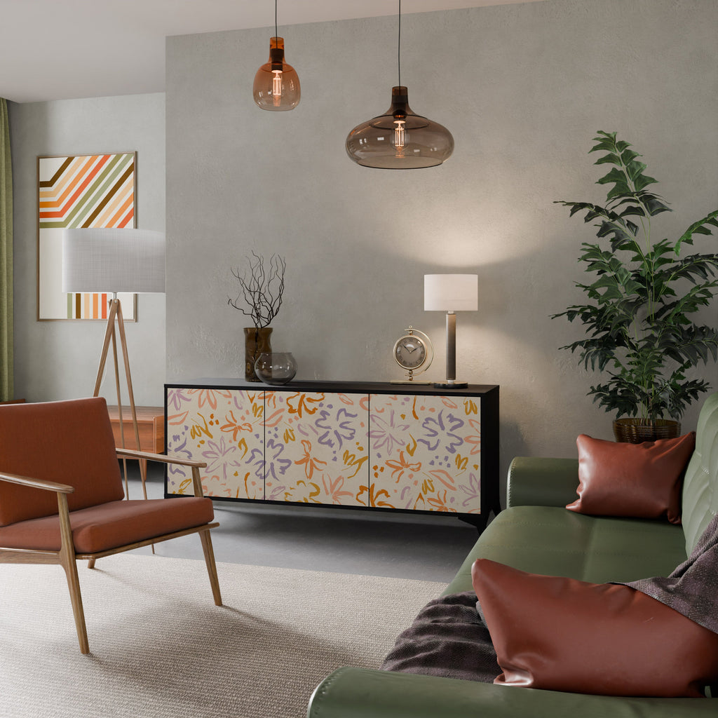 Buffet 3 portes SPRING WHIMSY finition noire