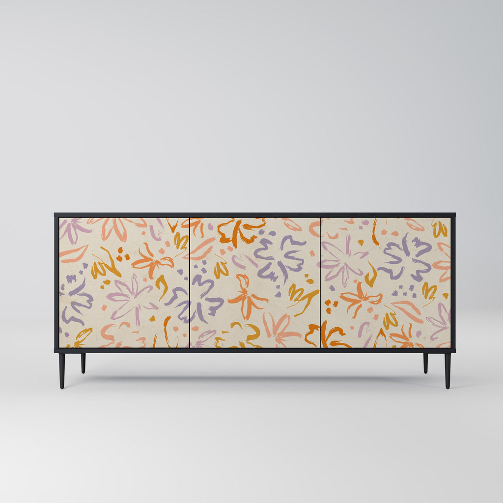 Buffet 3 portes SPRING WHIMSY finition noire