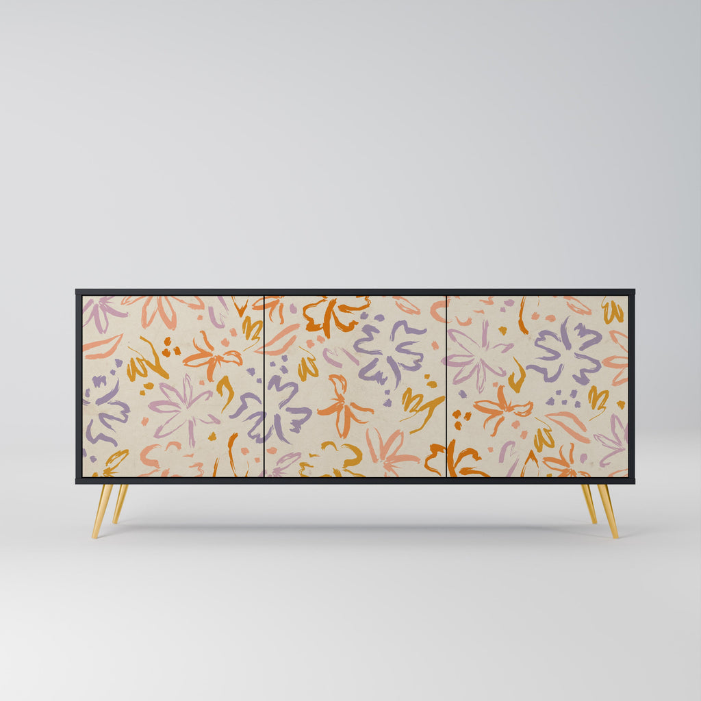 Buffet 3 portes SPRING WHIMSY finition noire