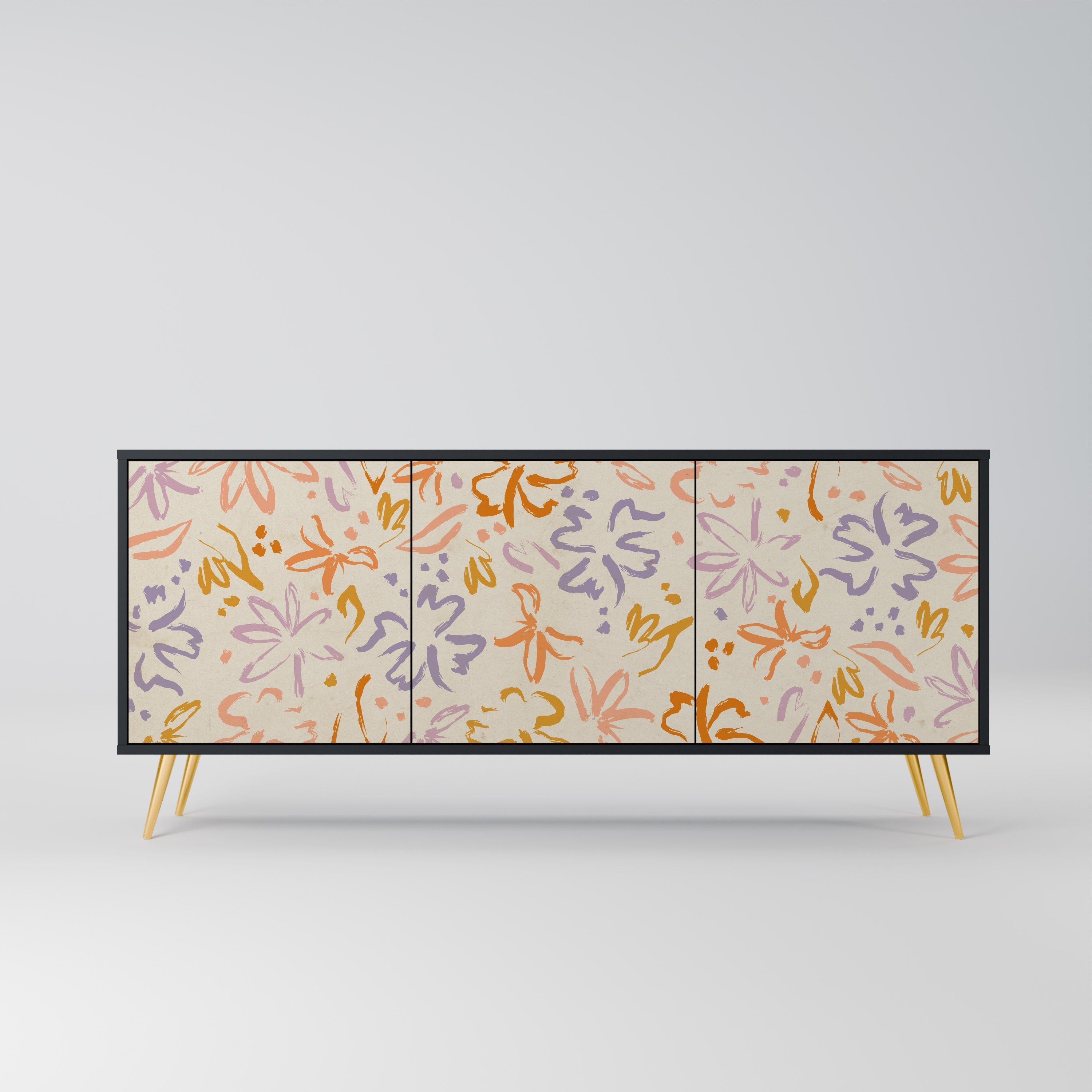 Buffet 3 portes SPRING WHIMSY finition noire