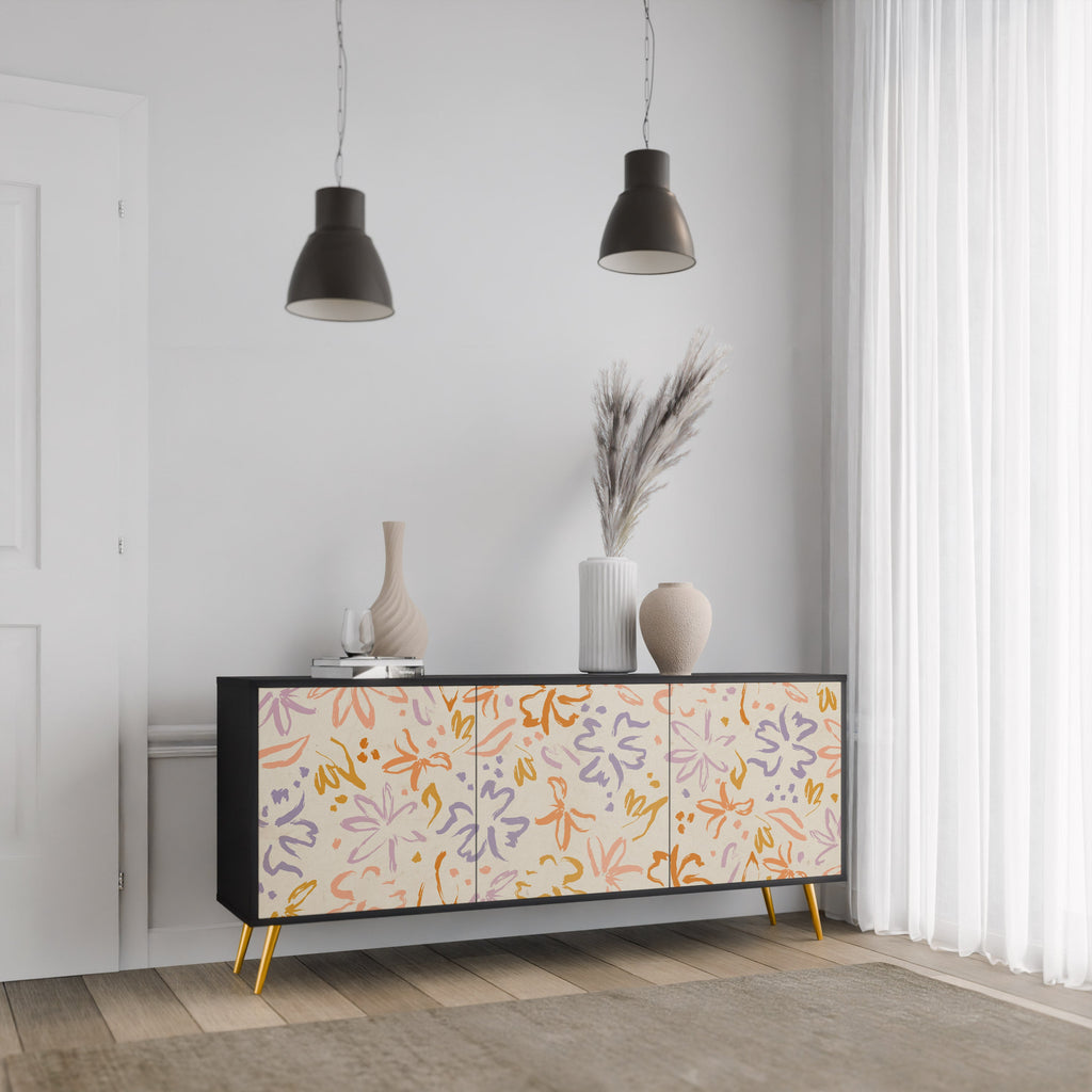 Buffet 3 portes SPRING WHIMSY finition noire