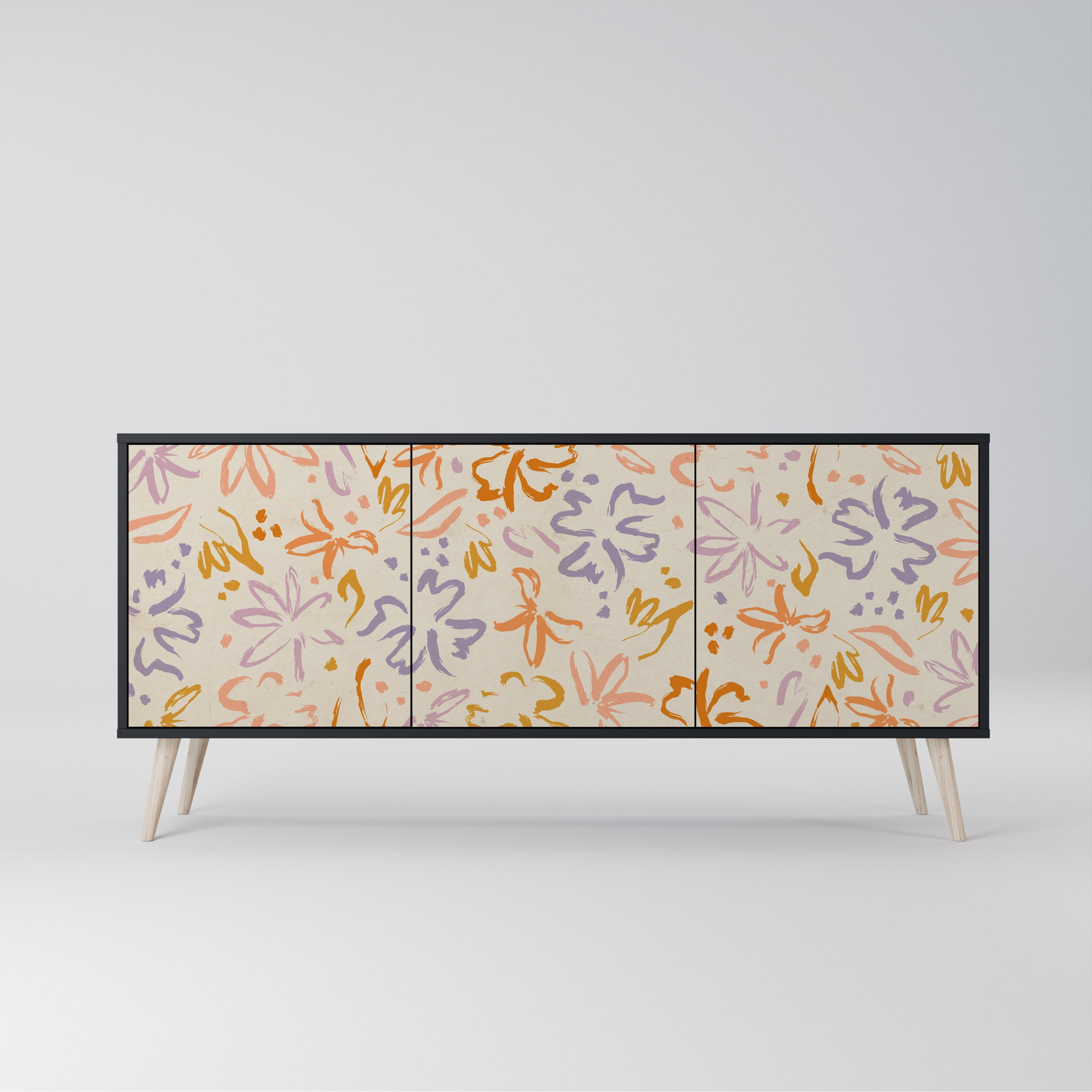 Buffet 3 portes SPRING WHIMSY finition noire