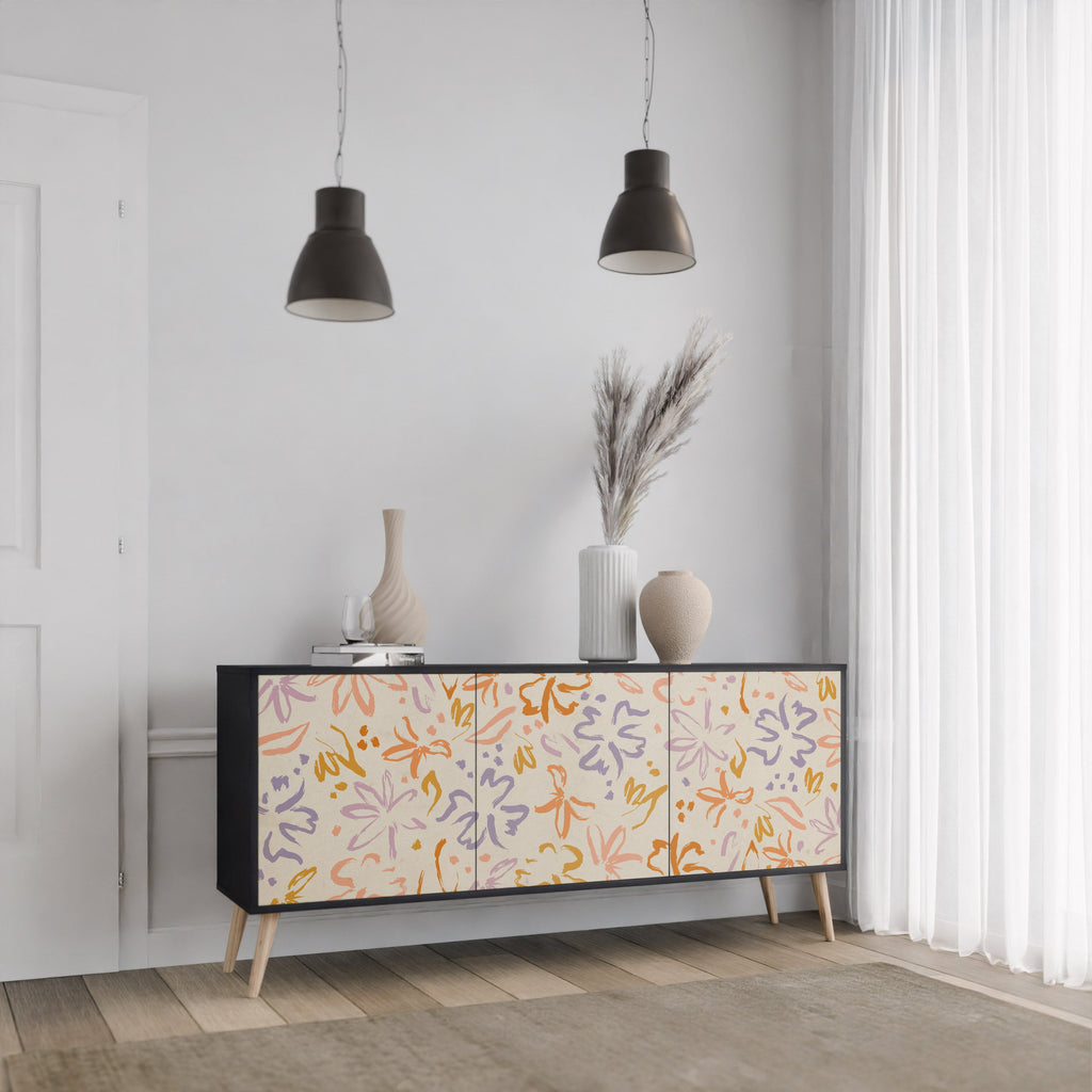 Buffet 3 portes SPRING WHIMSY finition noire