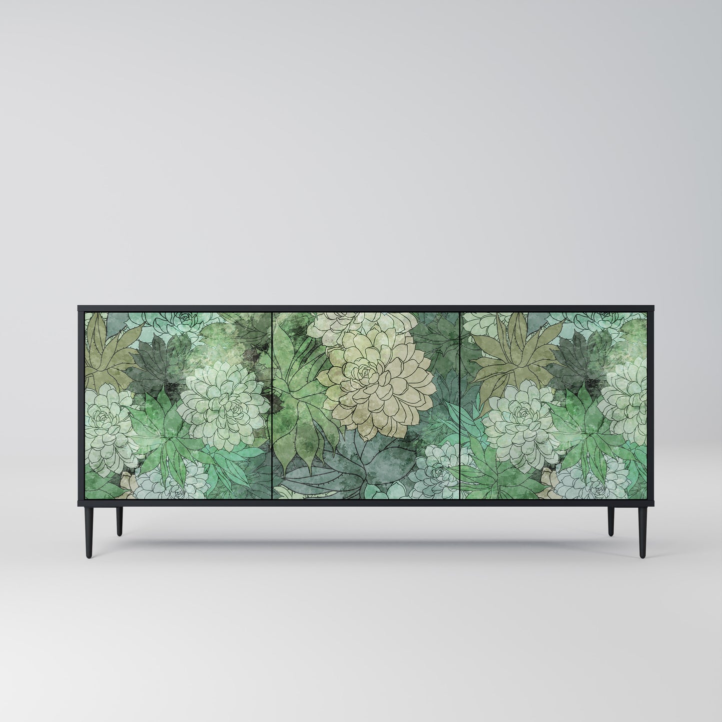SUCCULENT CLUSTER 3-Door Sideboard