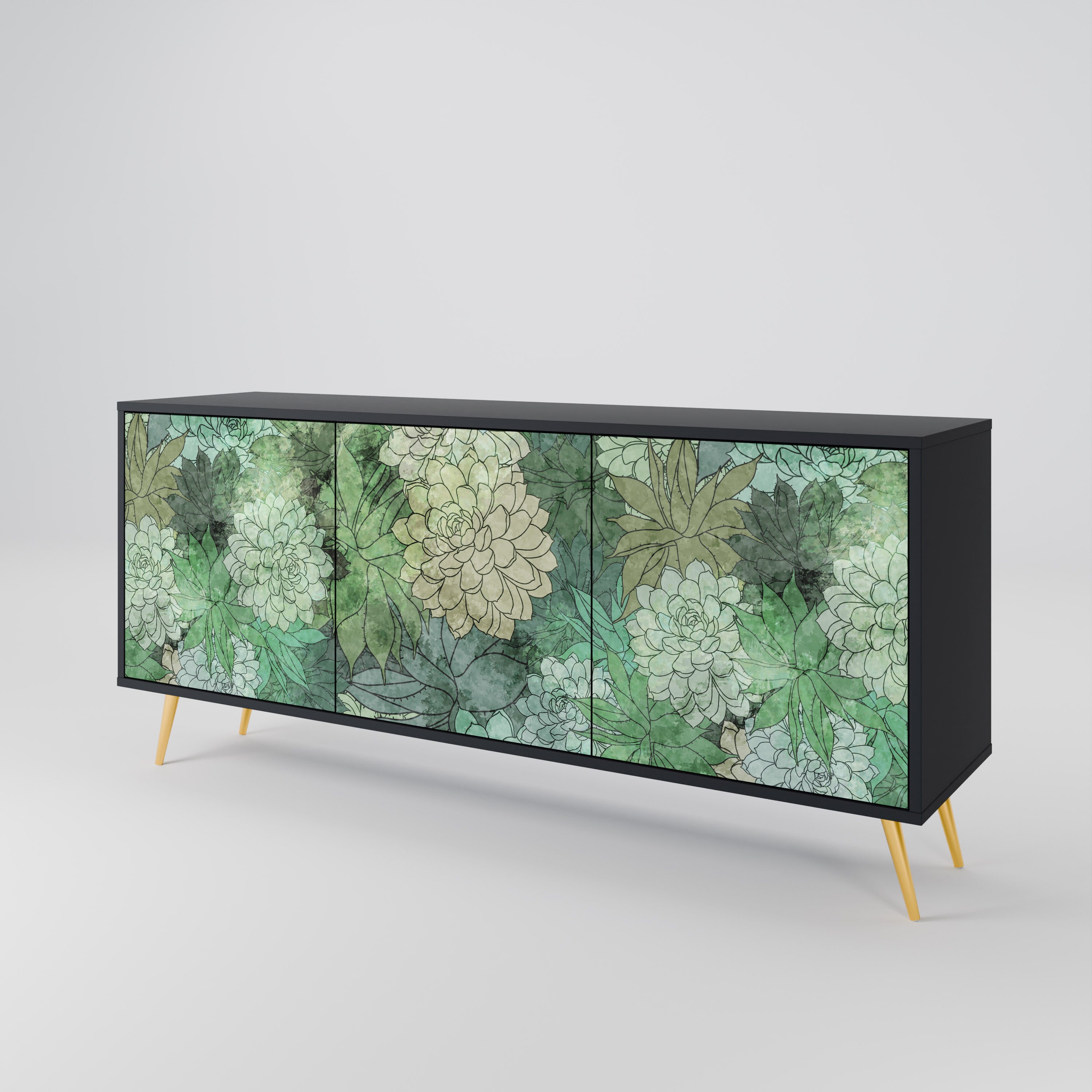 SUCCULENT CLUSTER 3-Door Sideboard