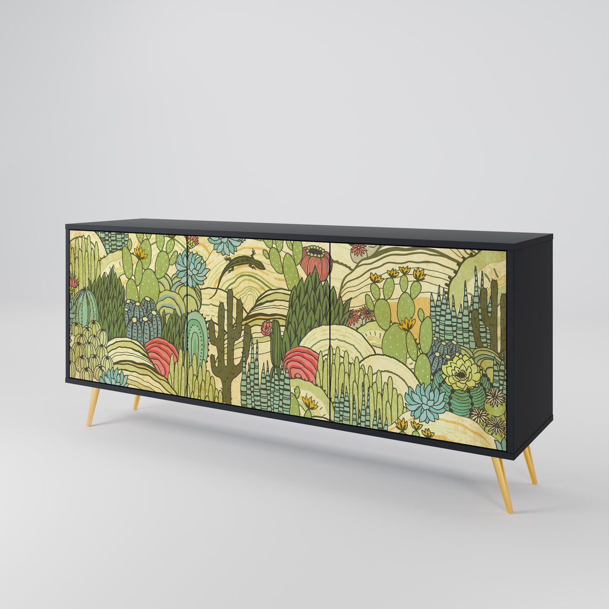 SUCCULENTS KALEIDOSCOPE 3-Door Sideboard