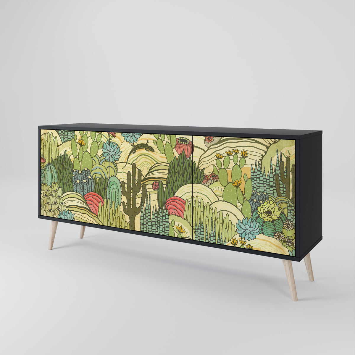 SUCCULENTS KALEIDOSCOPE 3-Door Sideboard