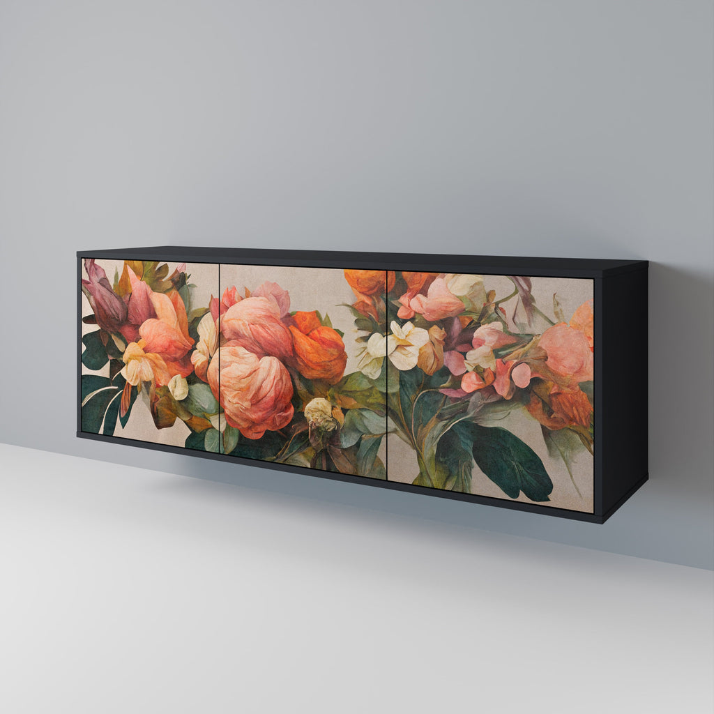 Buffet 3 portes STYLISH BEAUTY en finition noire