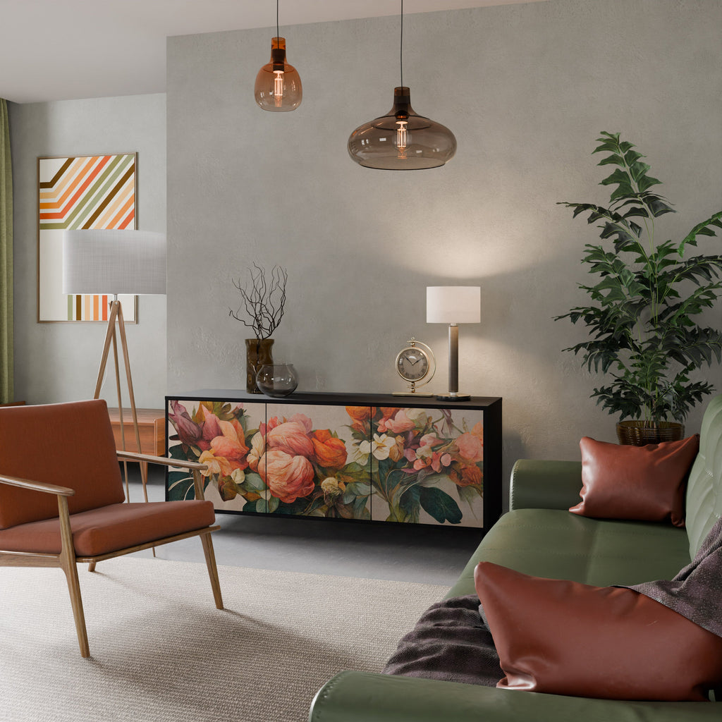 Buffet 3 portes STYLISH BEAUTY en finition noire