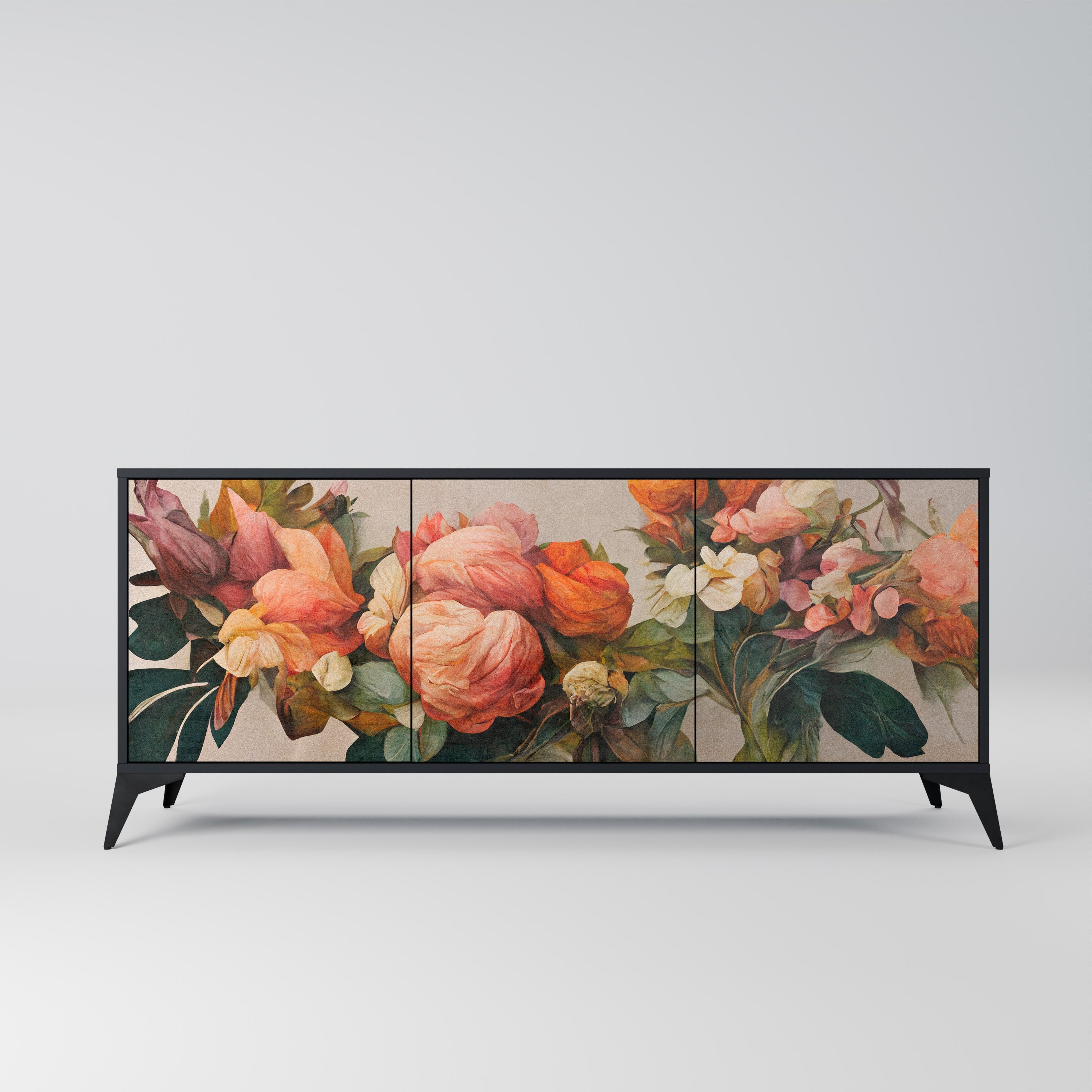 Buffet 3 portes STYLISH BEAUTY en finition noire