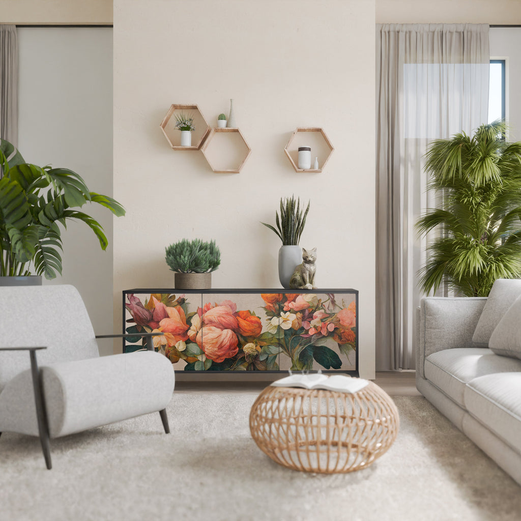 Buffet 3 portes STYLISH BEAUTY en finition noire