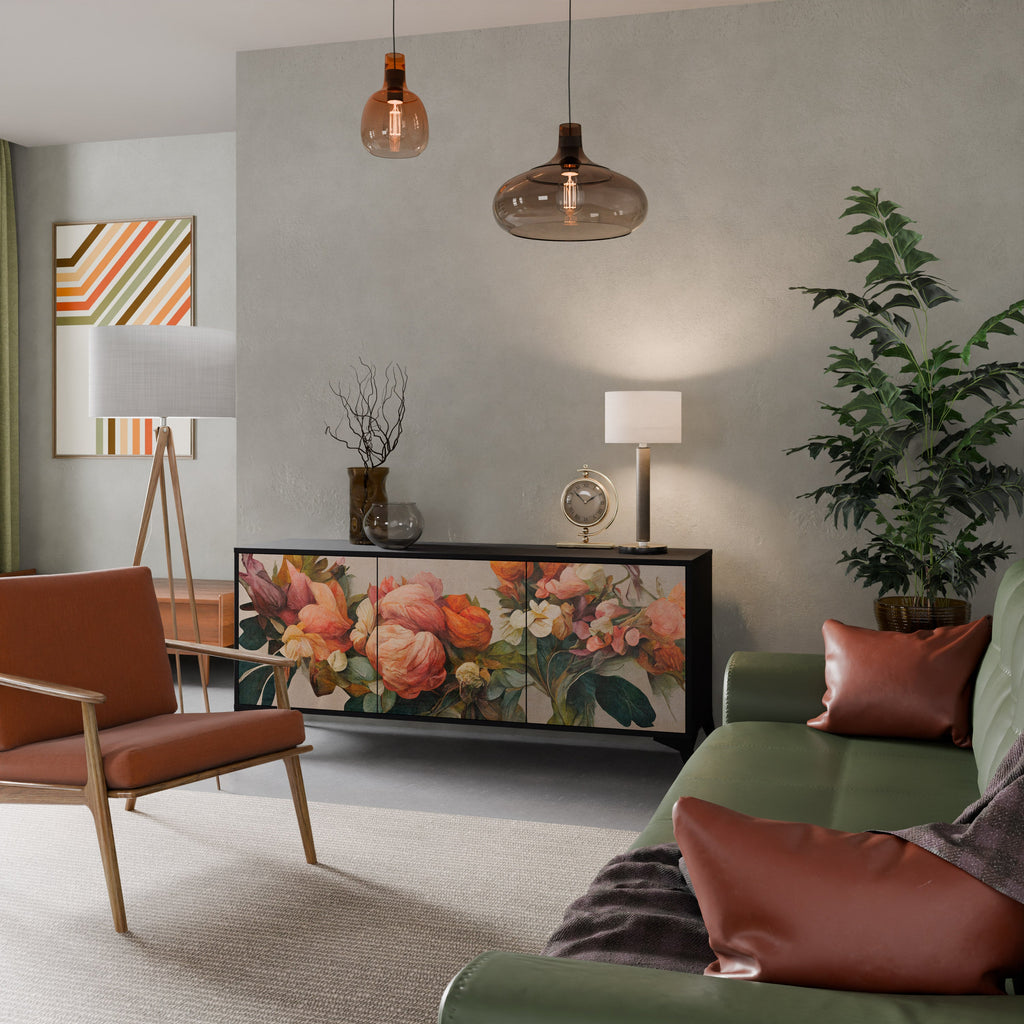 Buffet 3 portes STYLISH BEAUTY en finition noire