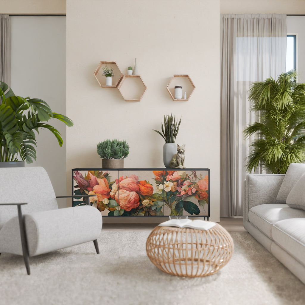 Buffet 3 portes STYLISH BEAUTY en finition noire