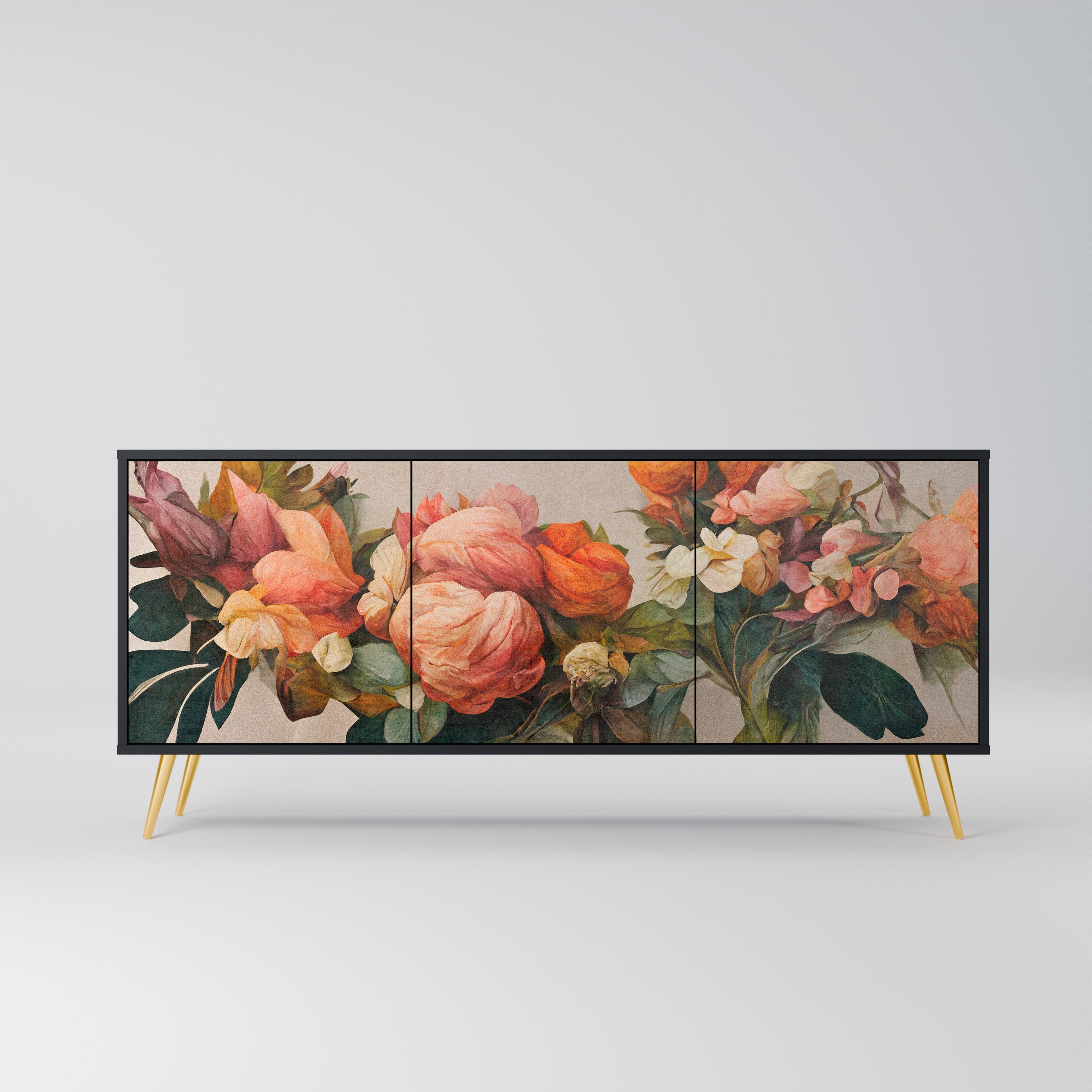 Buffet 3 portes STYLISH BEAUTY en finition noire