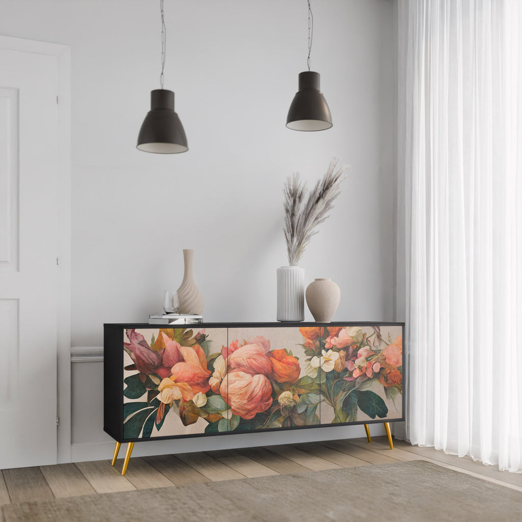 Buffet 3 portes STYLISH BEAUTY en finition noire