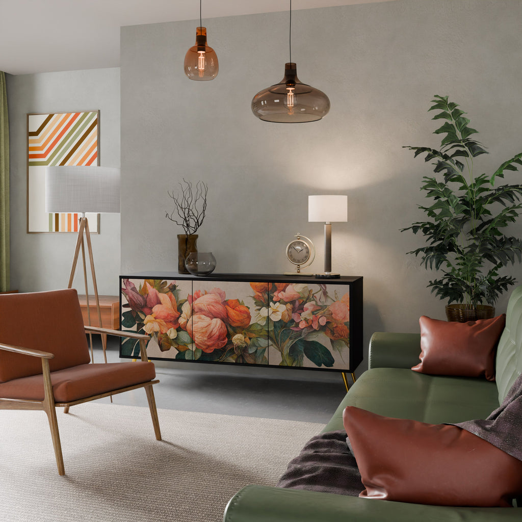 Buffet 3 portes STYLISH BEAUTY en finition noire