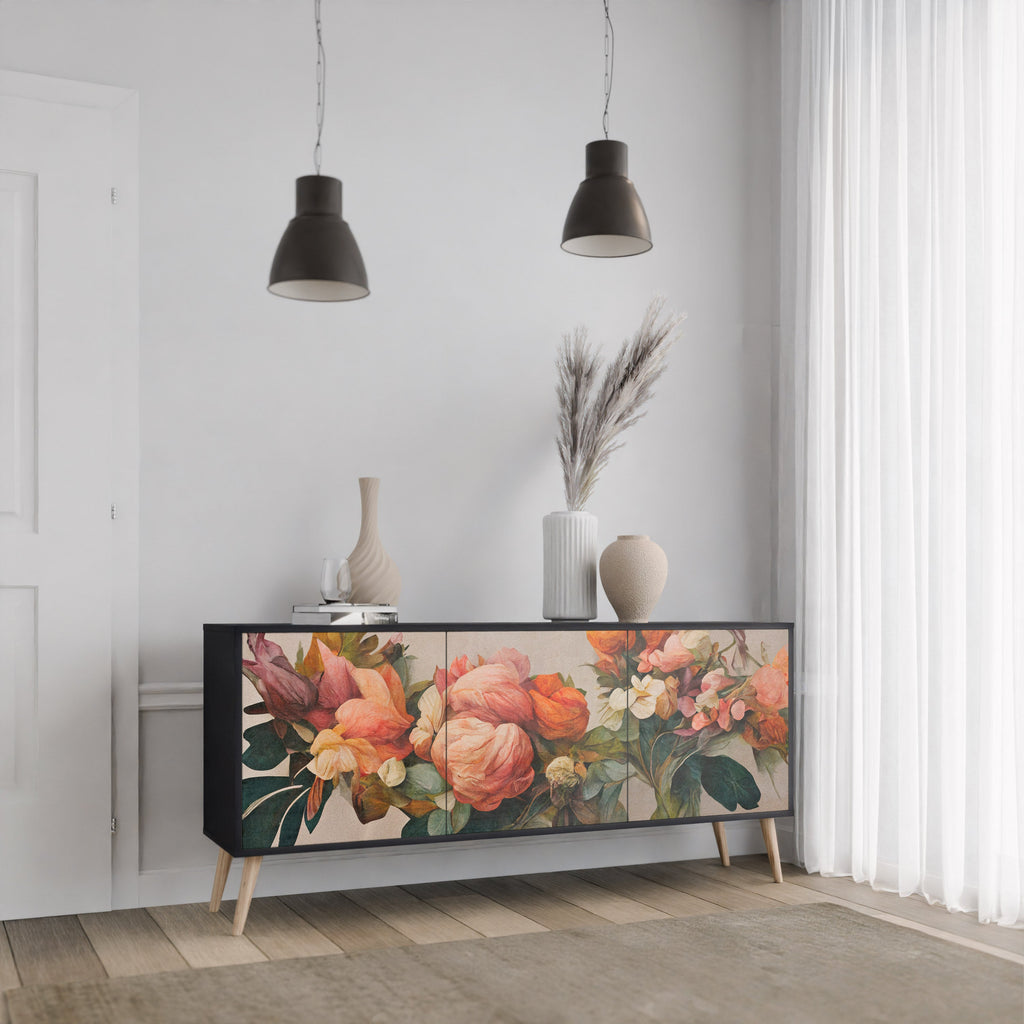 Buffet 3 portes STYLISH BEAUTY en finition noire