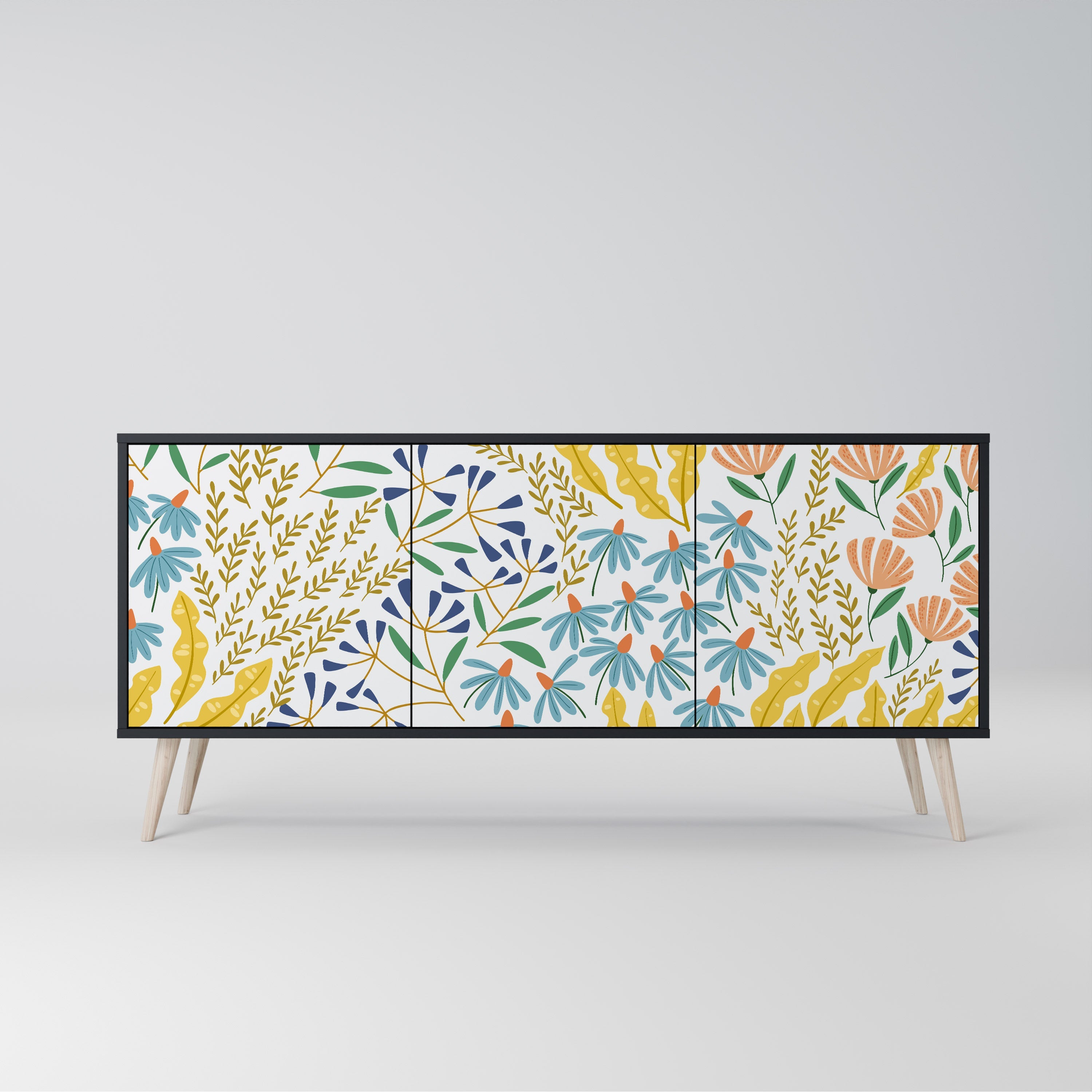 Buffet 3 portes HELLO SPRING finition noire