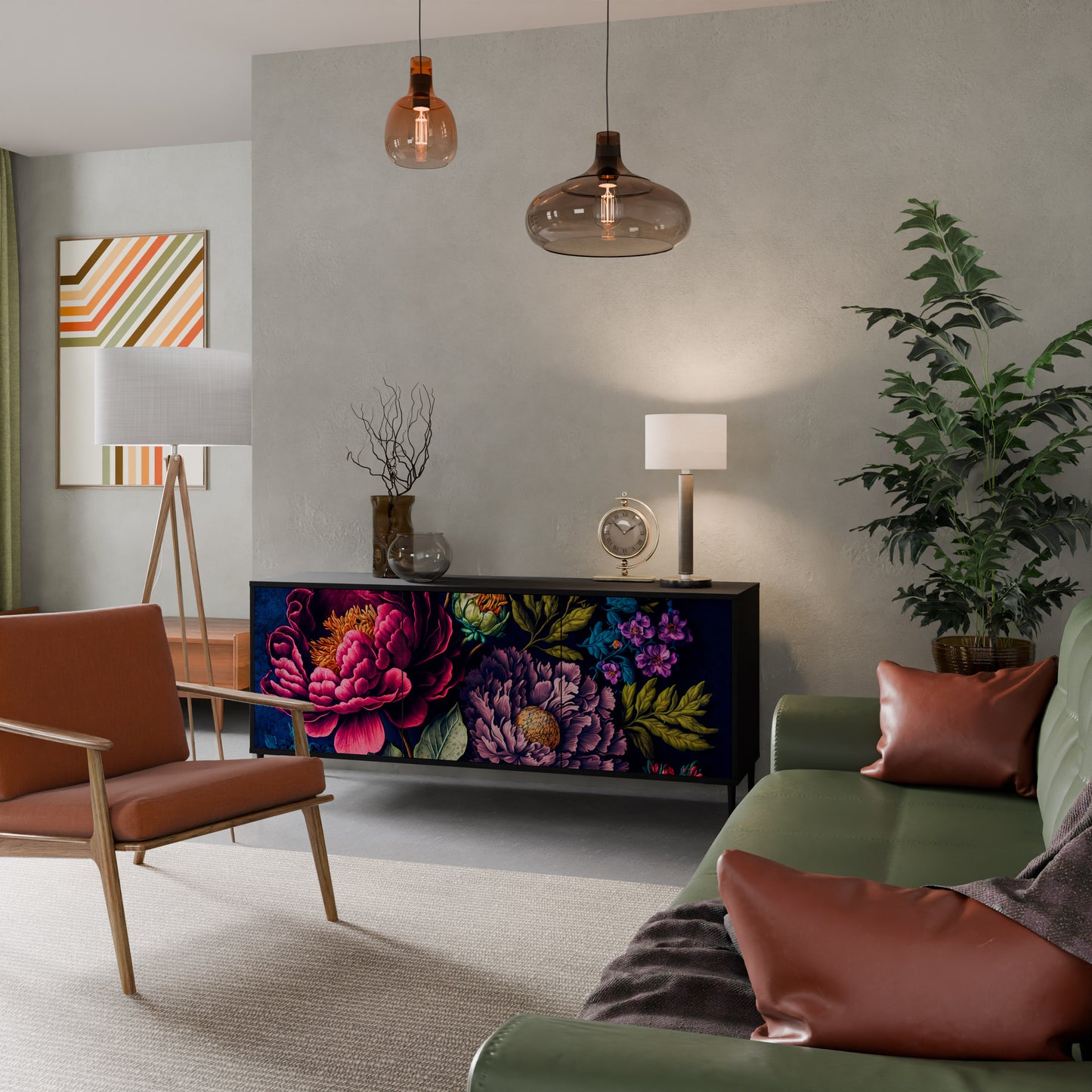 BLOOMING ELEGANCE 3-Door Sideboard