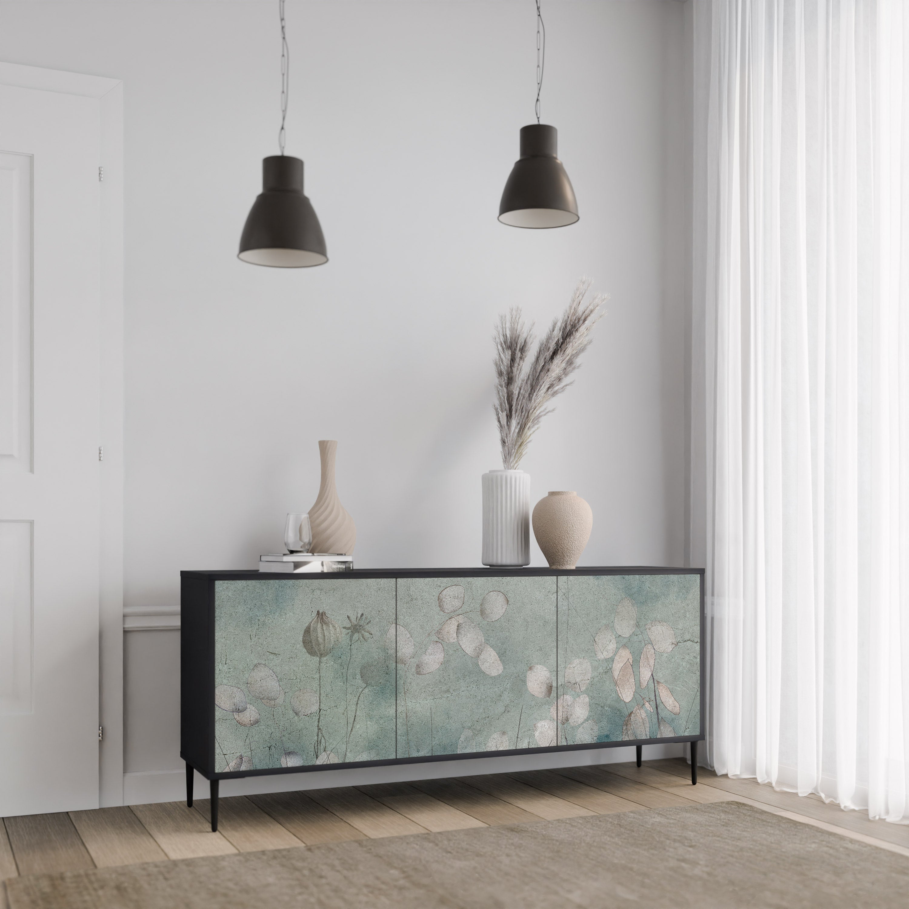 Buffet 3 portes NIGHT LADY finition noire