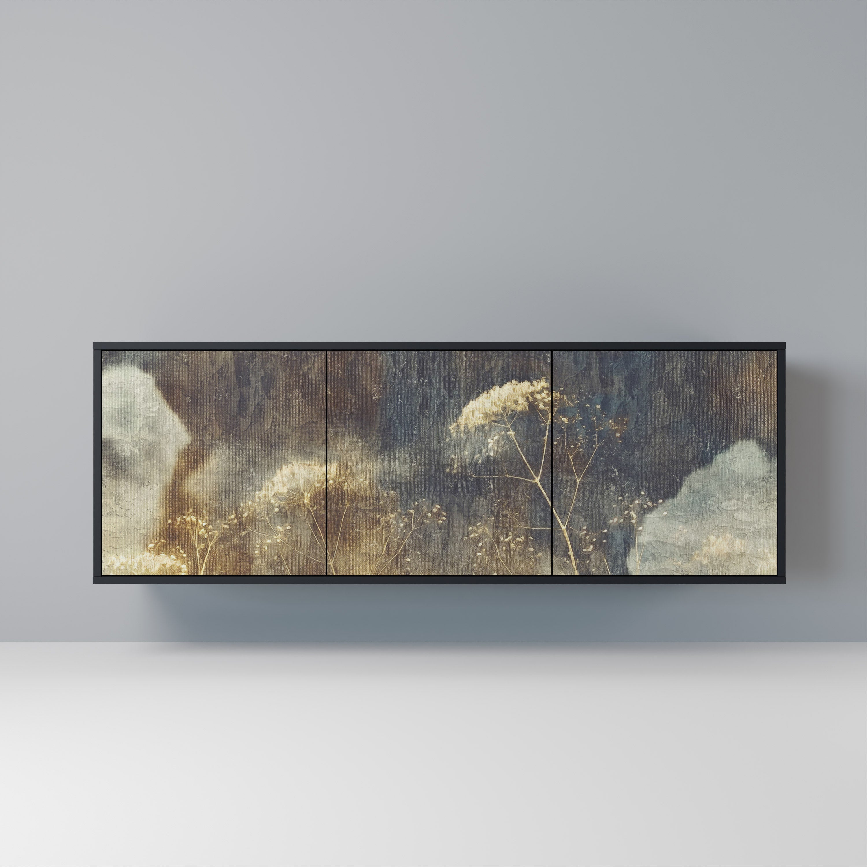 Buffet 3 portes GENTLE POWER en finition noire