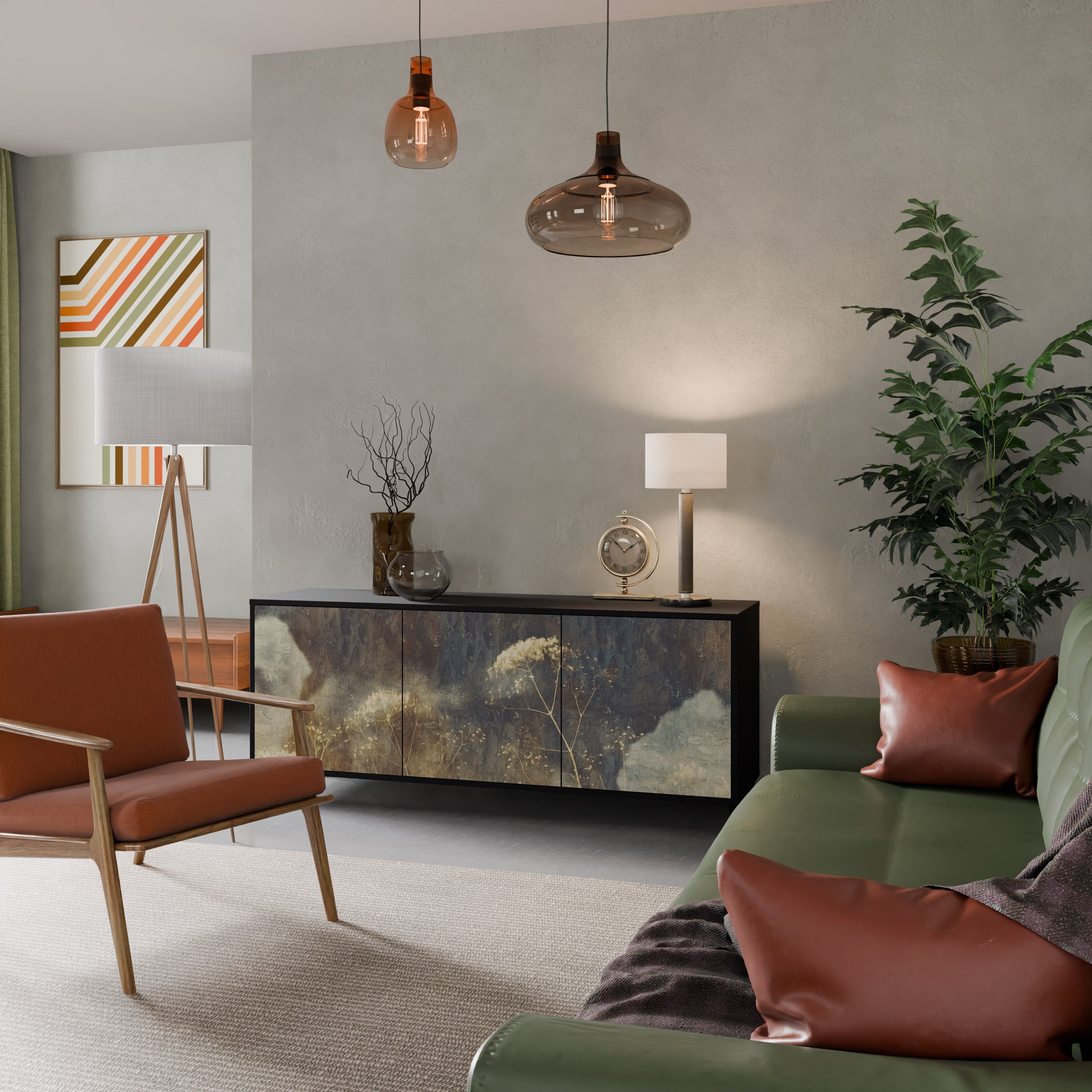 Buffet 3 portes GENTLE POWER en finition noire