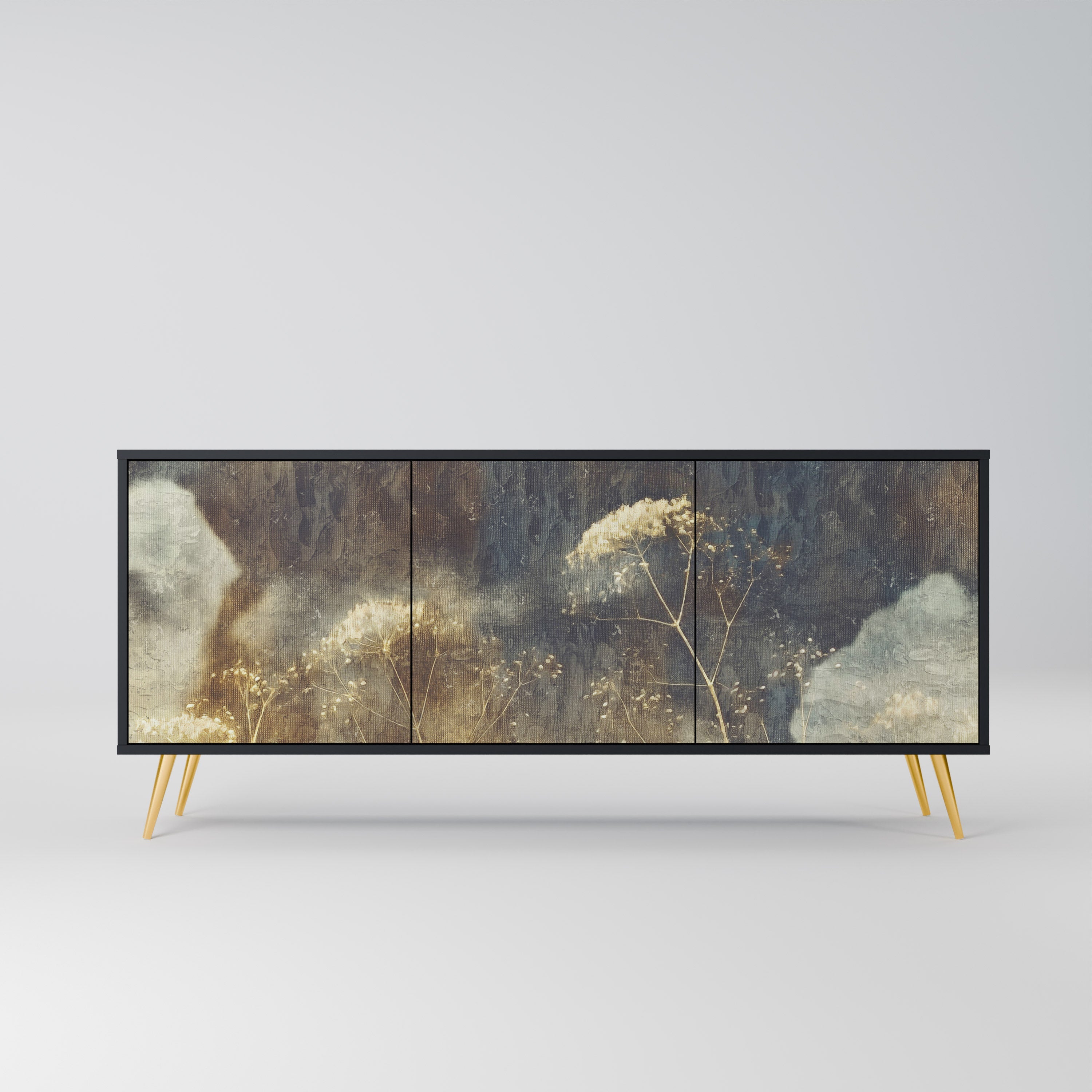 Buffet 3 portes GENTLE POWER en finition noire