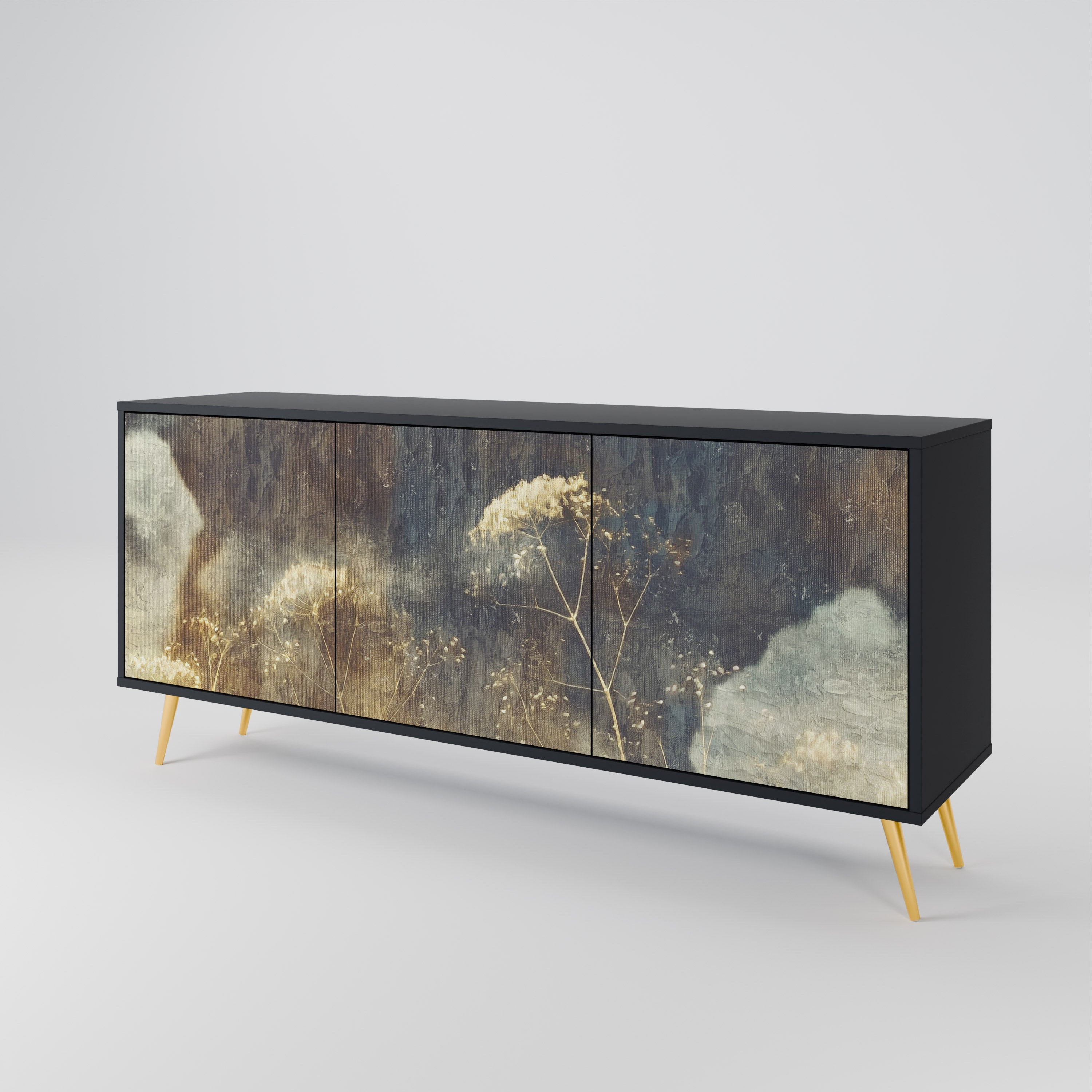 Buffet 3 portes GENTLE POWER en finition noire