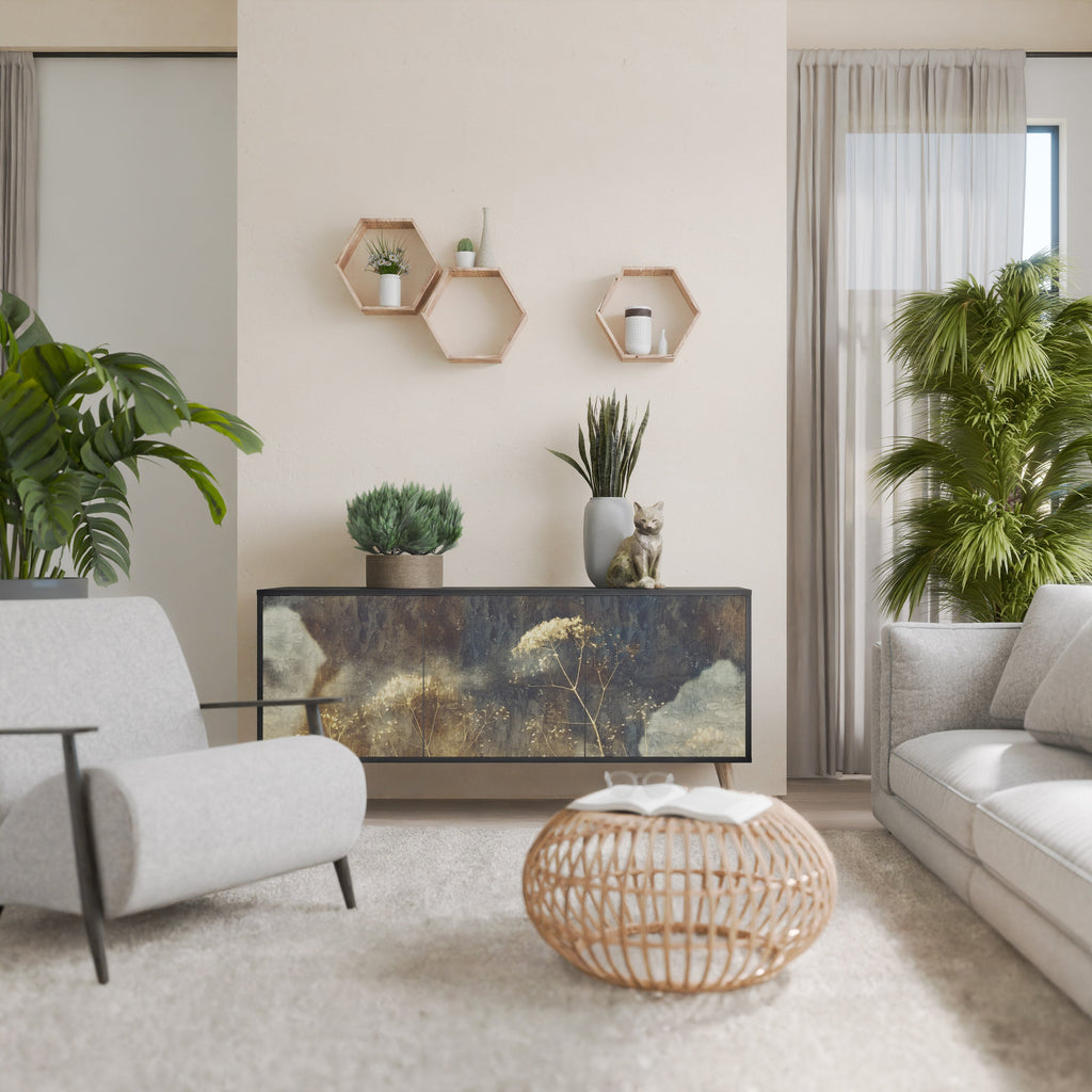 Buffet 3 portes GENTLE POWER en finition noire