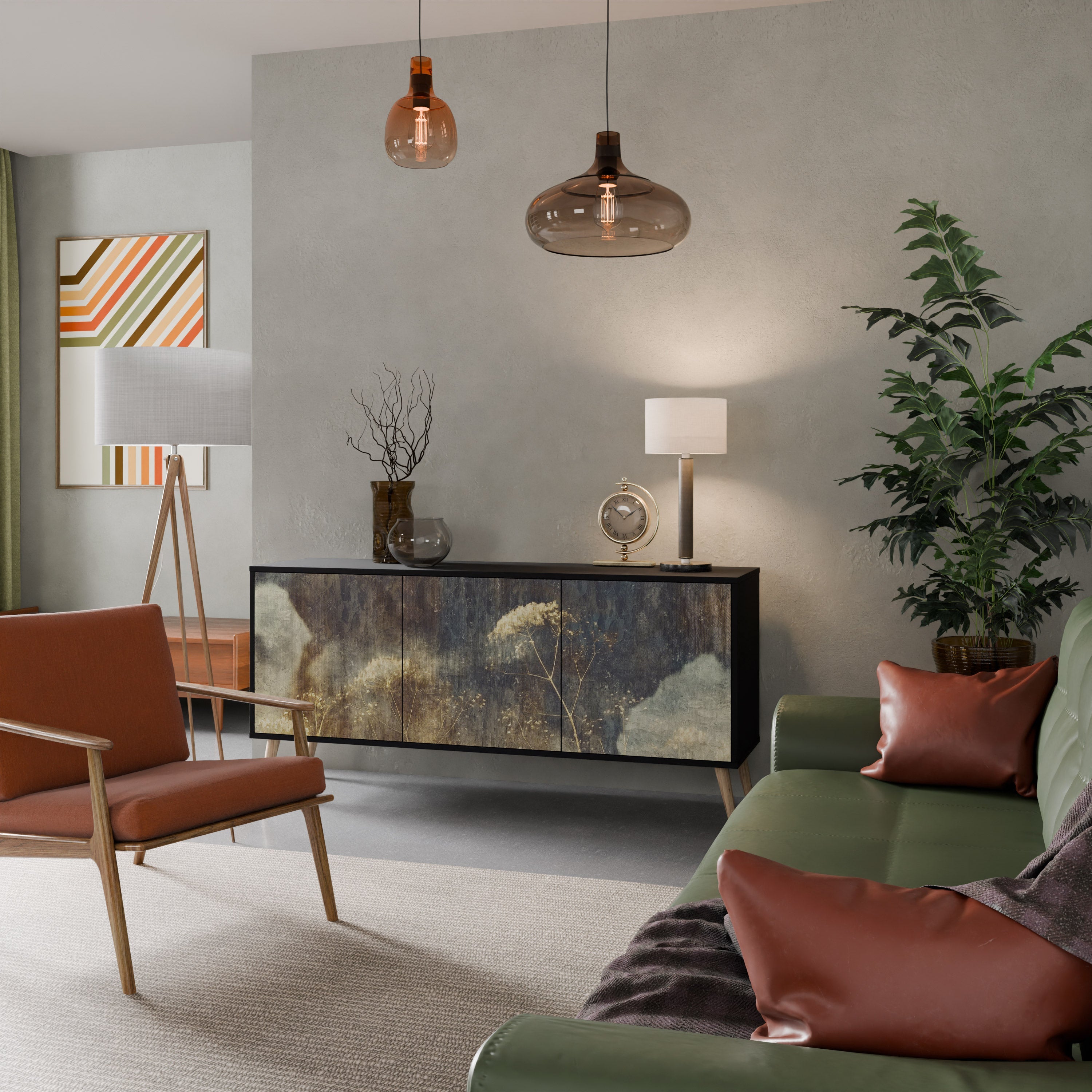 Buffet 3 portes GENTLE POWER en finition noire