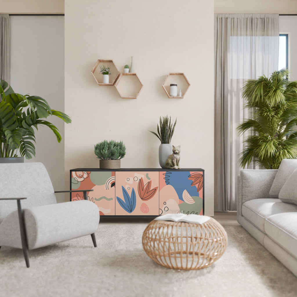 Buffet 3 portes PASTEL DESTINY finition noire