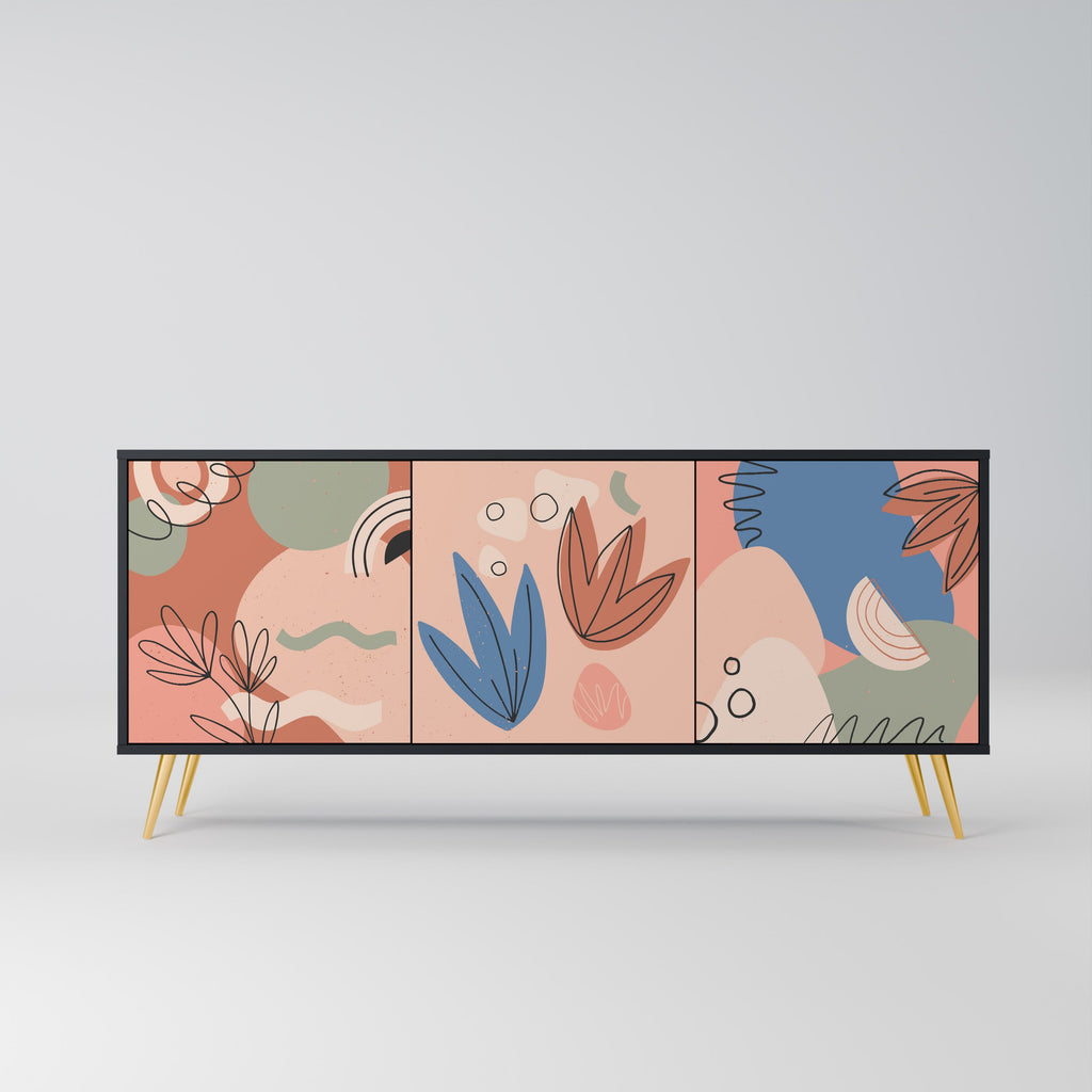 Buffet 3 portes PASTEL DESTINY finition noire