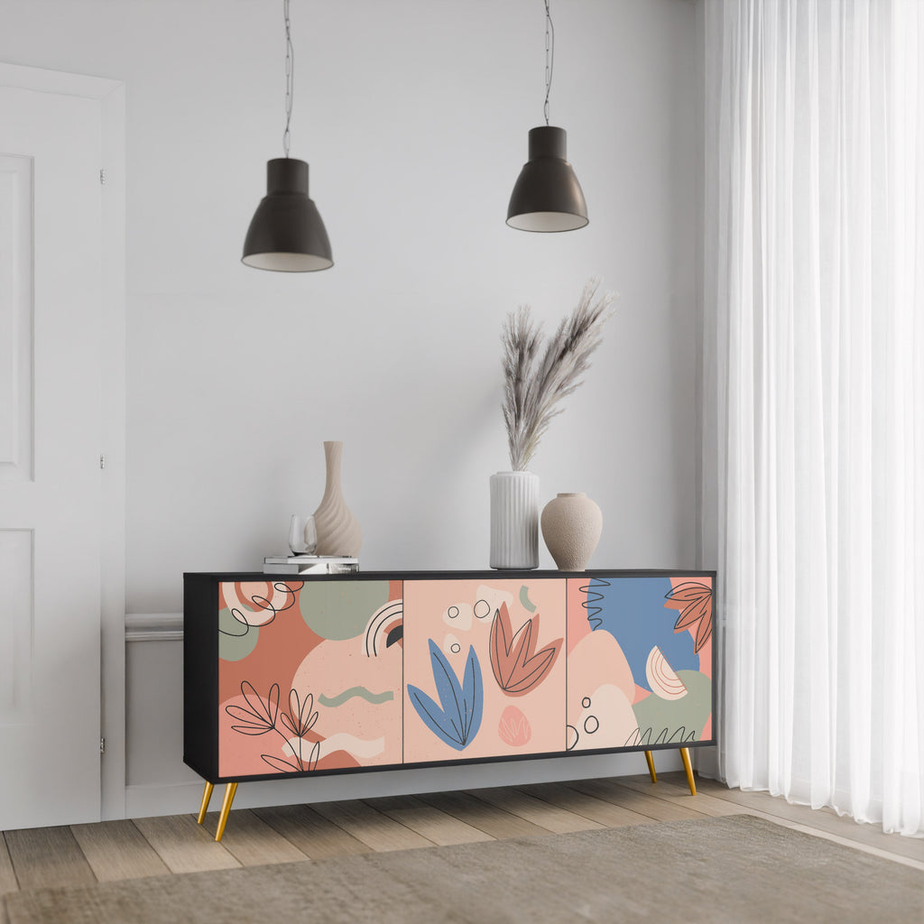 Buffet 3 portes PASTEL DESTINY finition noire