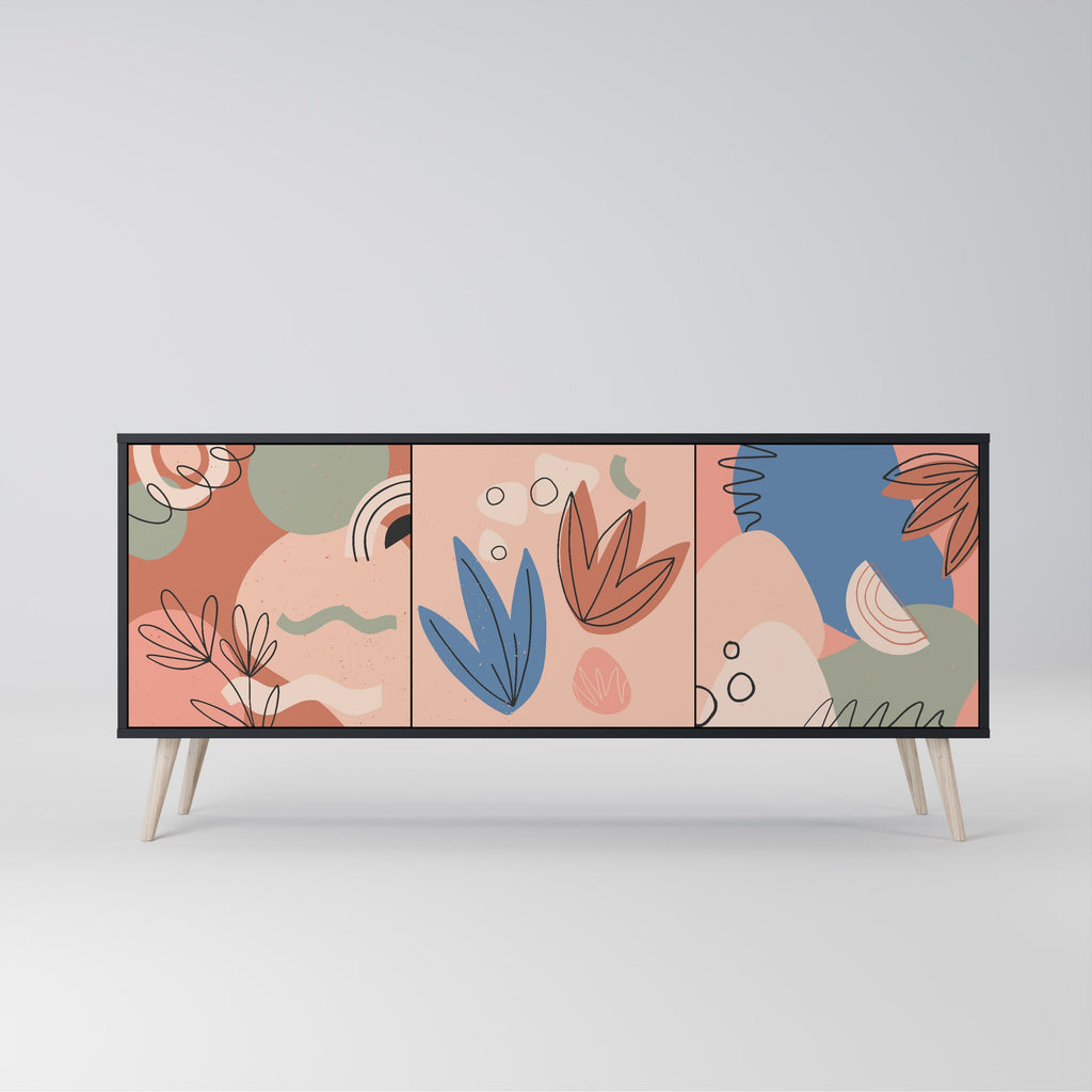 Buffet 3 portes PASTEL DESTINY finition noire