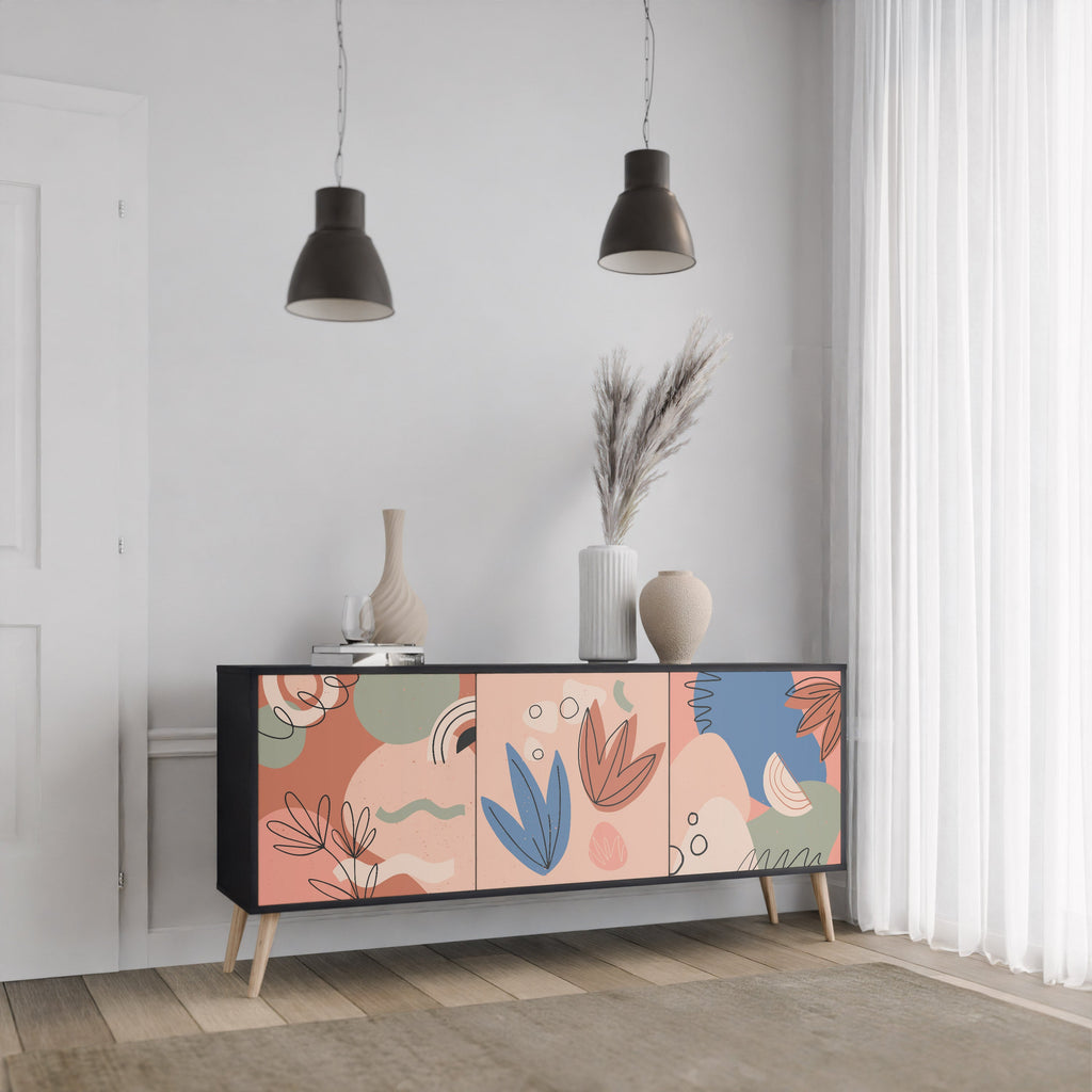 Buffet 3 portes PASTEL DESTINY finition noire